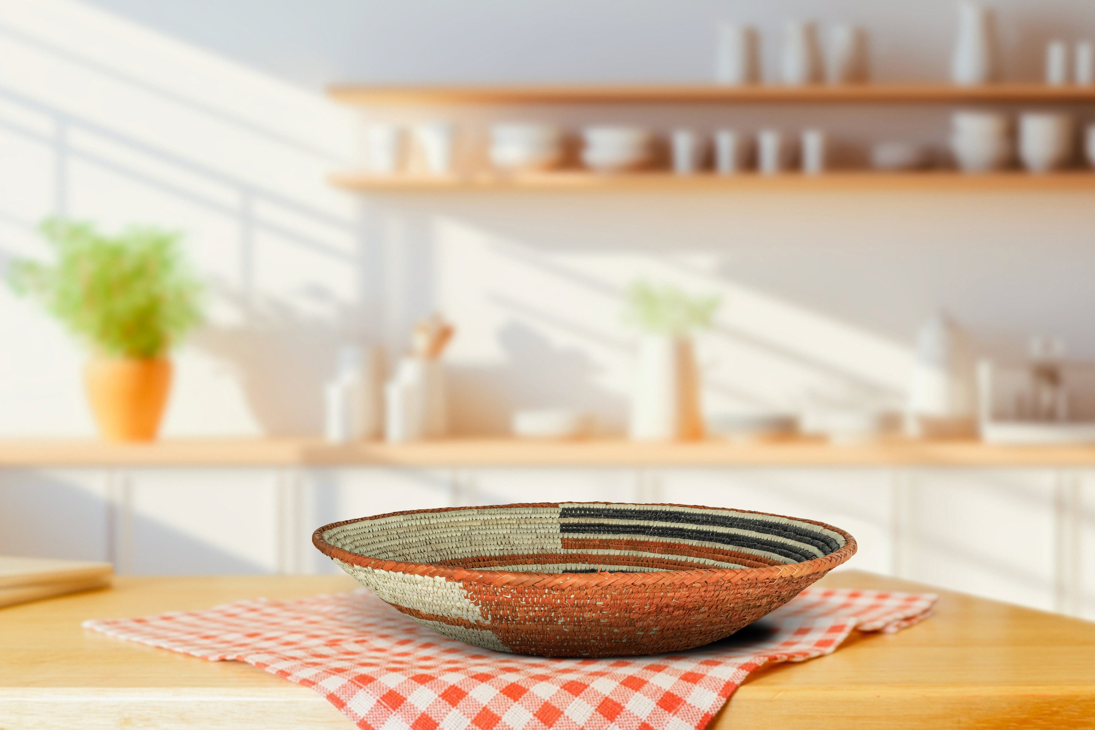 Burnt Sienna Circle Basket 14-inch BSK-156-15