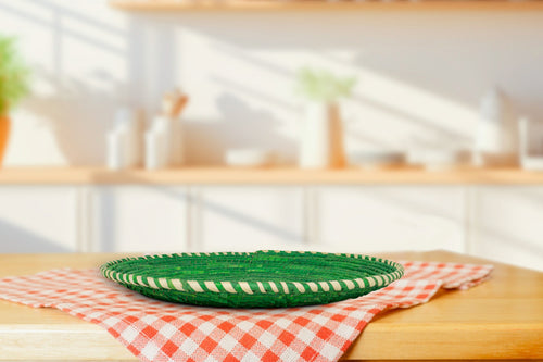12" Dia Piñon Plain Flat Basket