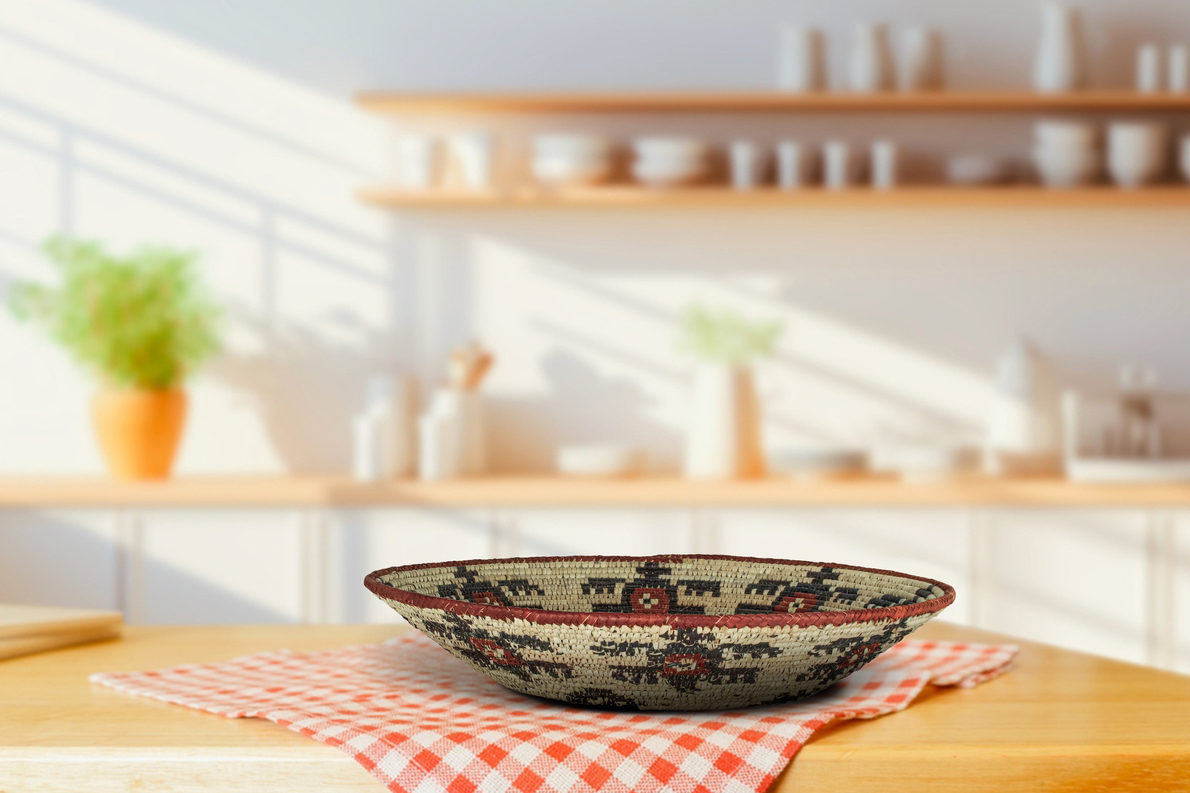 Crimson Weave Basket 14-inch BSK-192-15