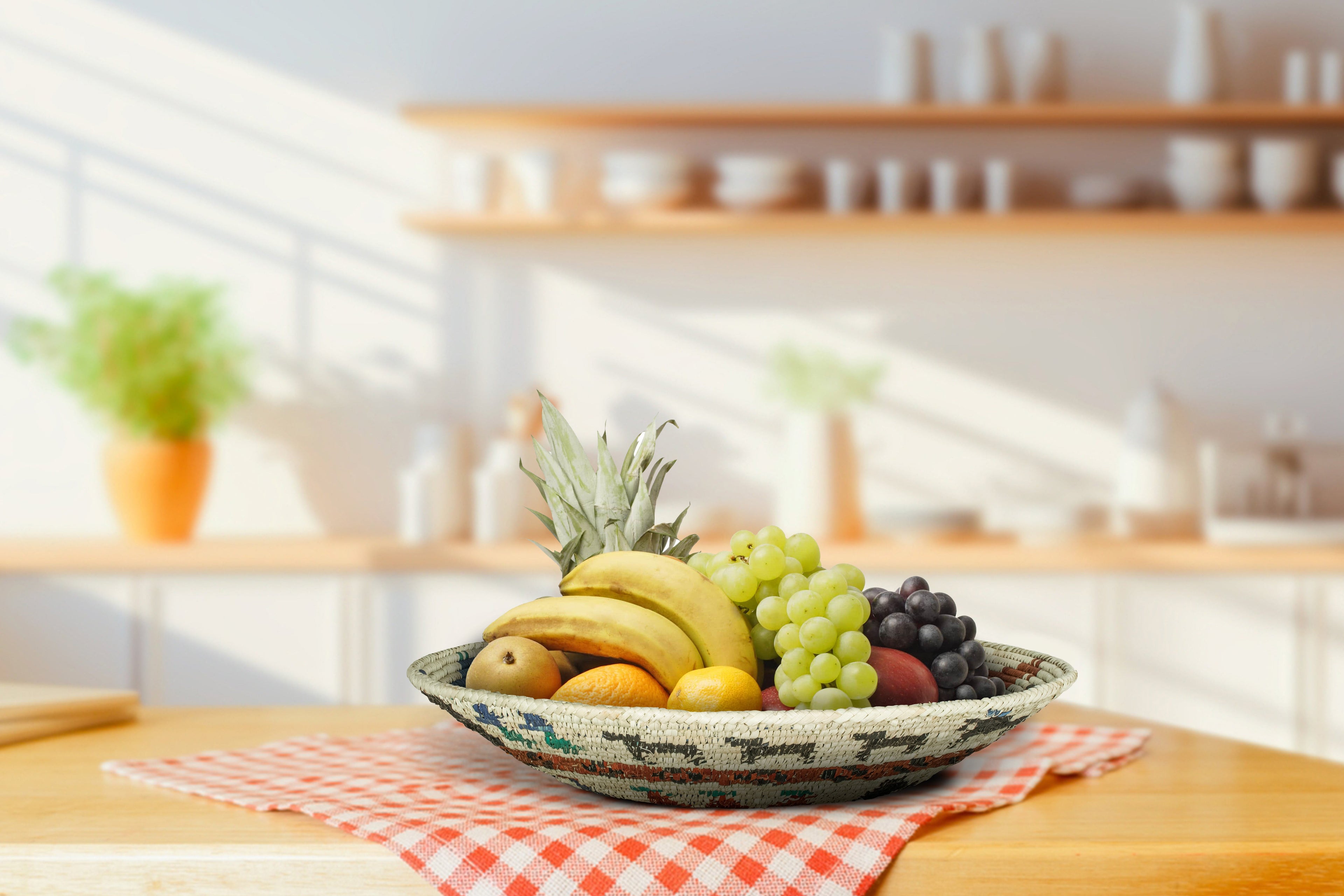 Tribal Tapestry Basket 14-inch BSK-168-15