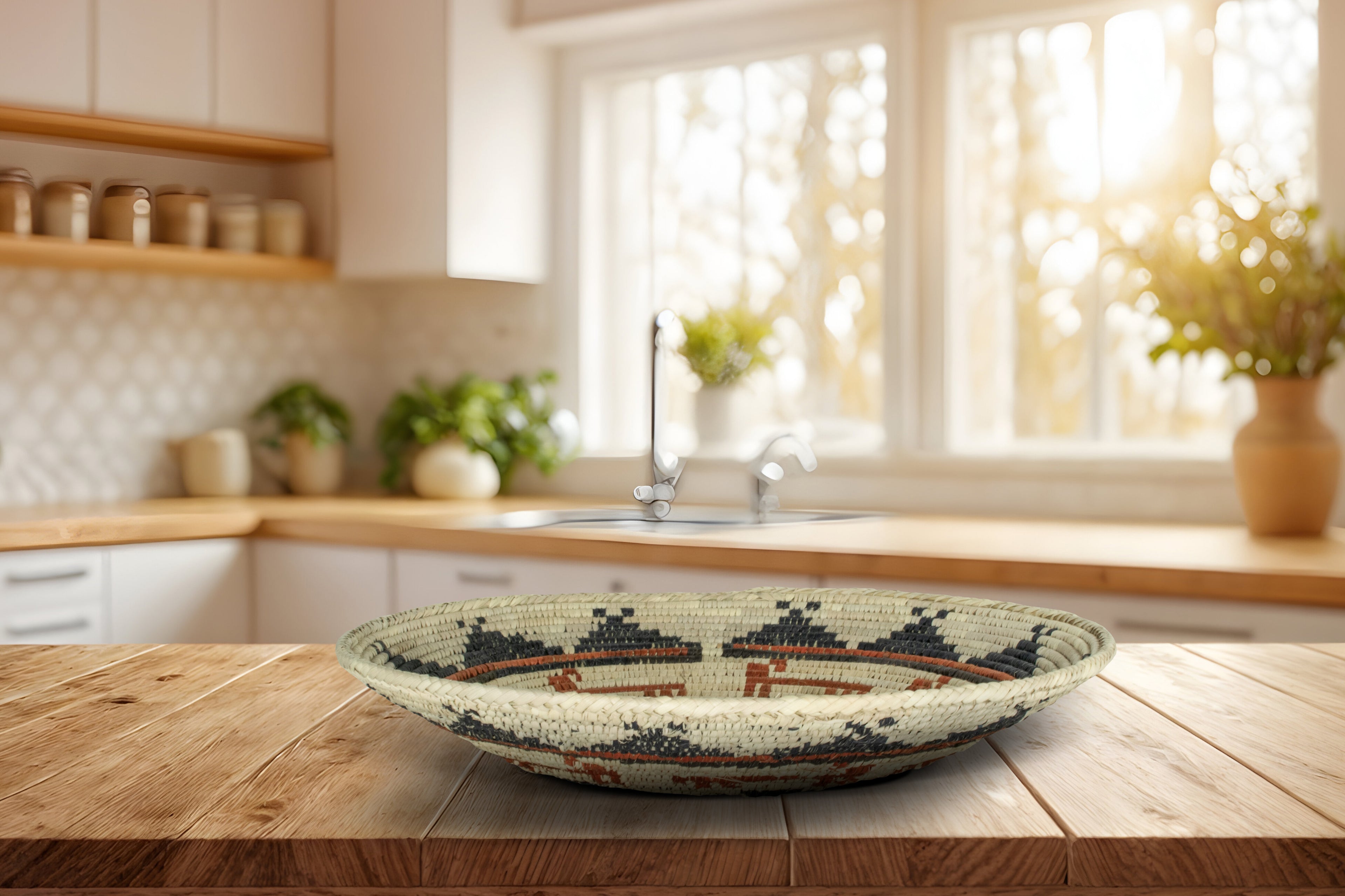 Dancing Horses Bowl Basket 14-inch BSK-037-14