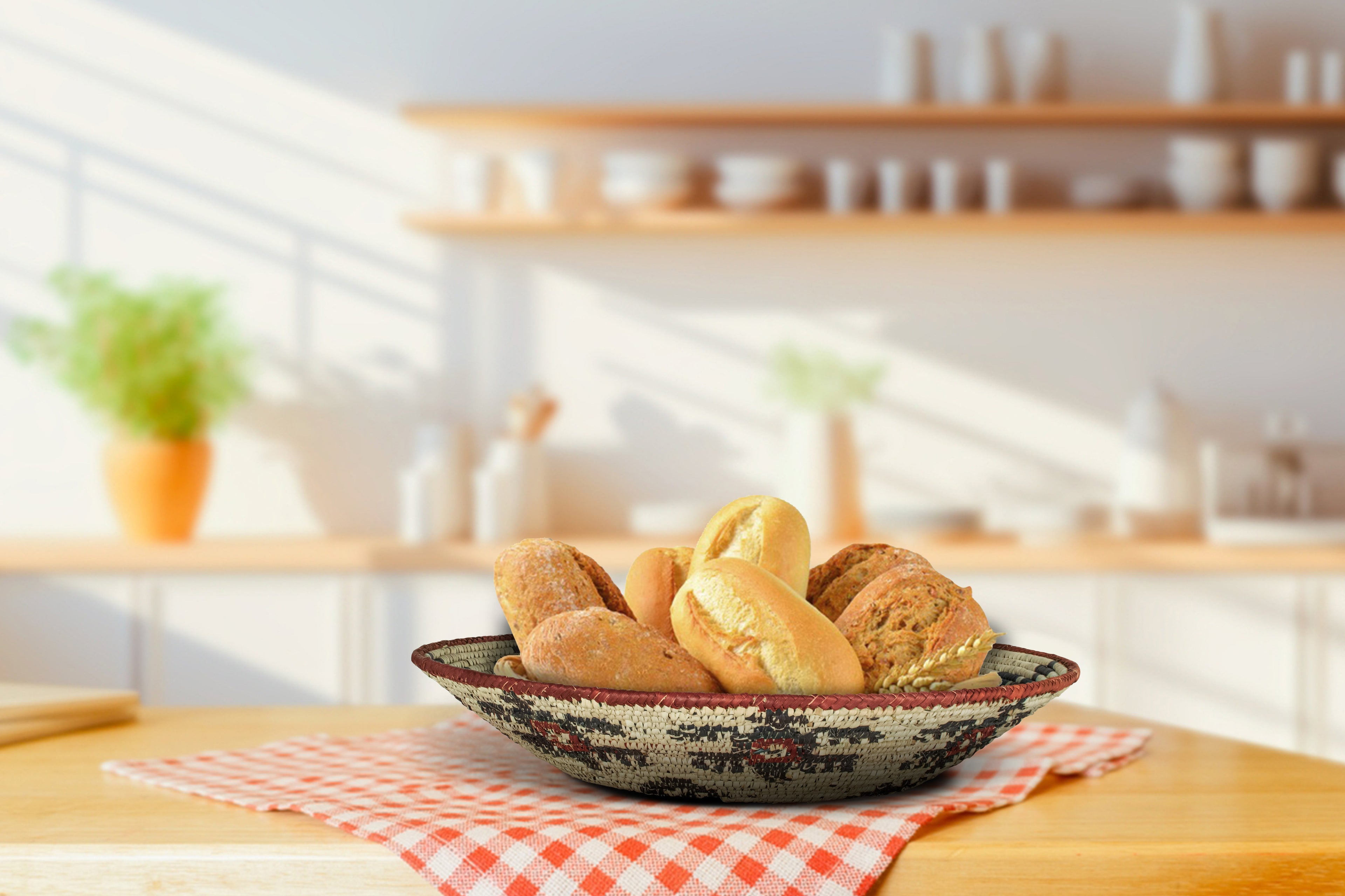 Crimson Weave Basket 14-inch BSK-192-15