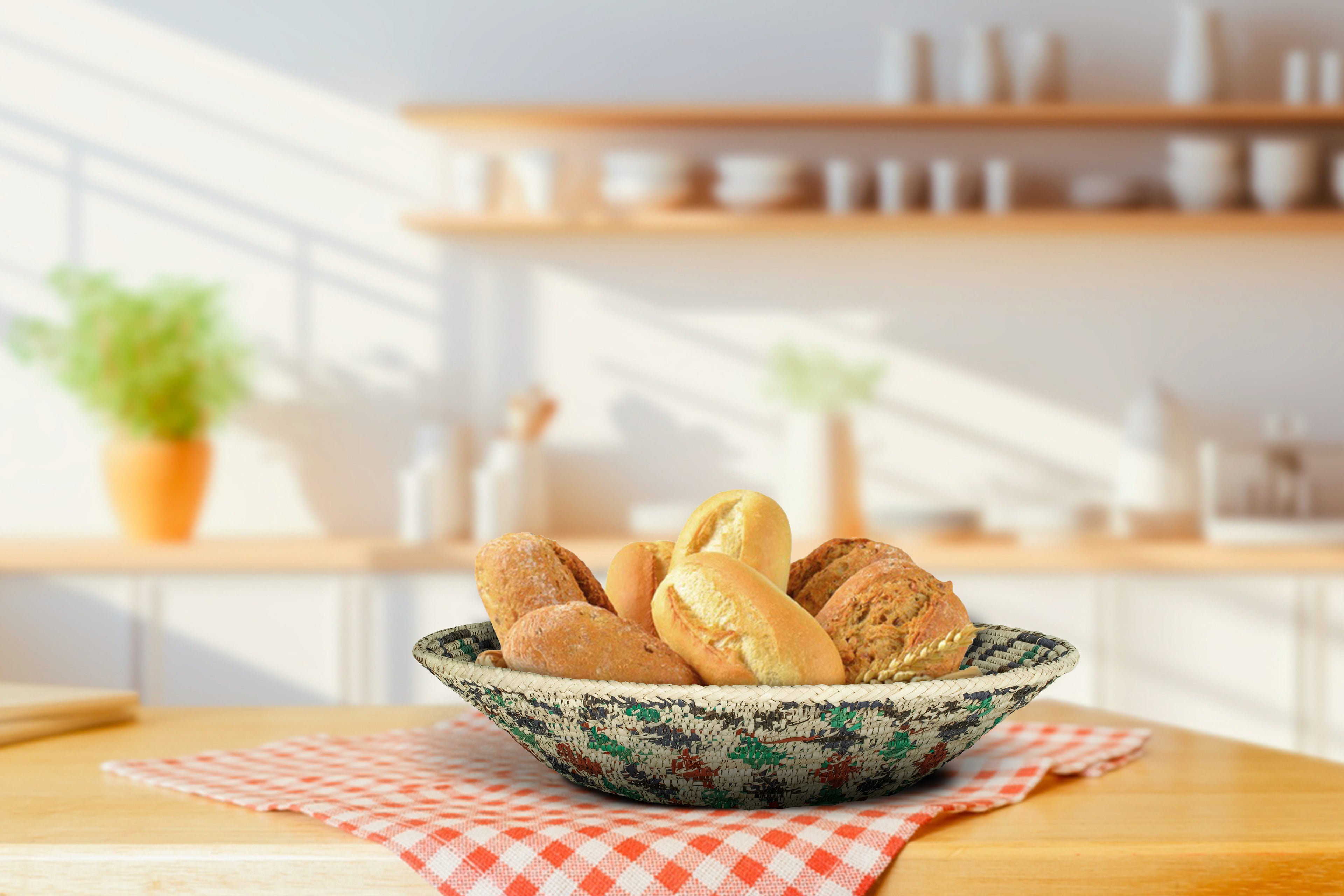 Dancing Arrows Bowl Basket 14-inch BSK-073-14