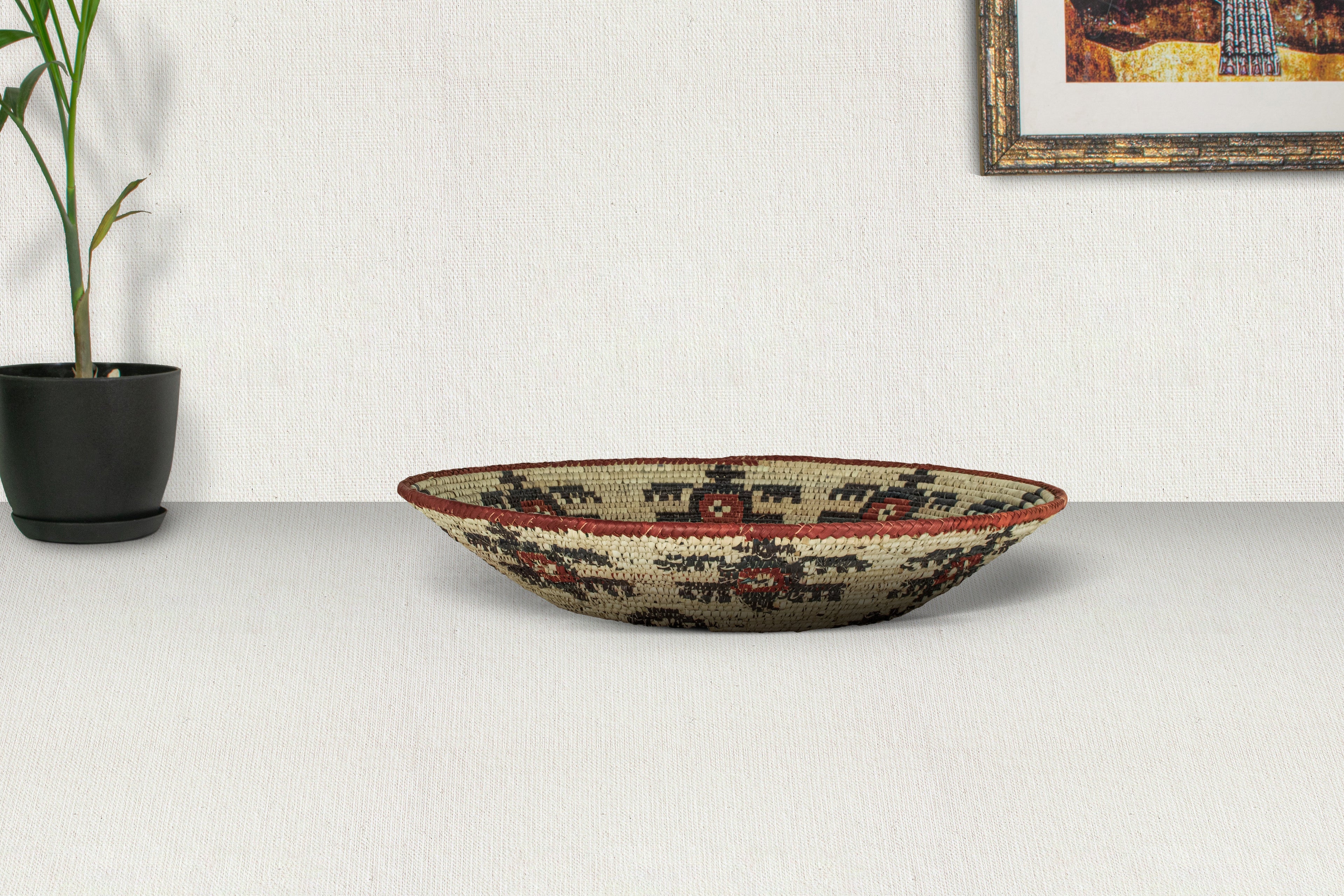 Crimson Weave Basket 14-inch BSK-192-15