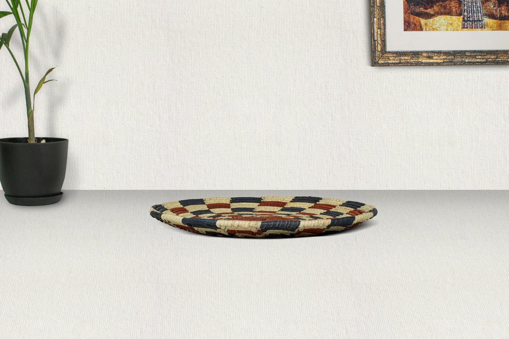 12" Dia Helix Cinnabar Flat Basket