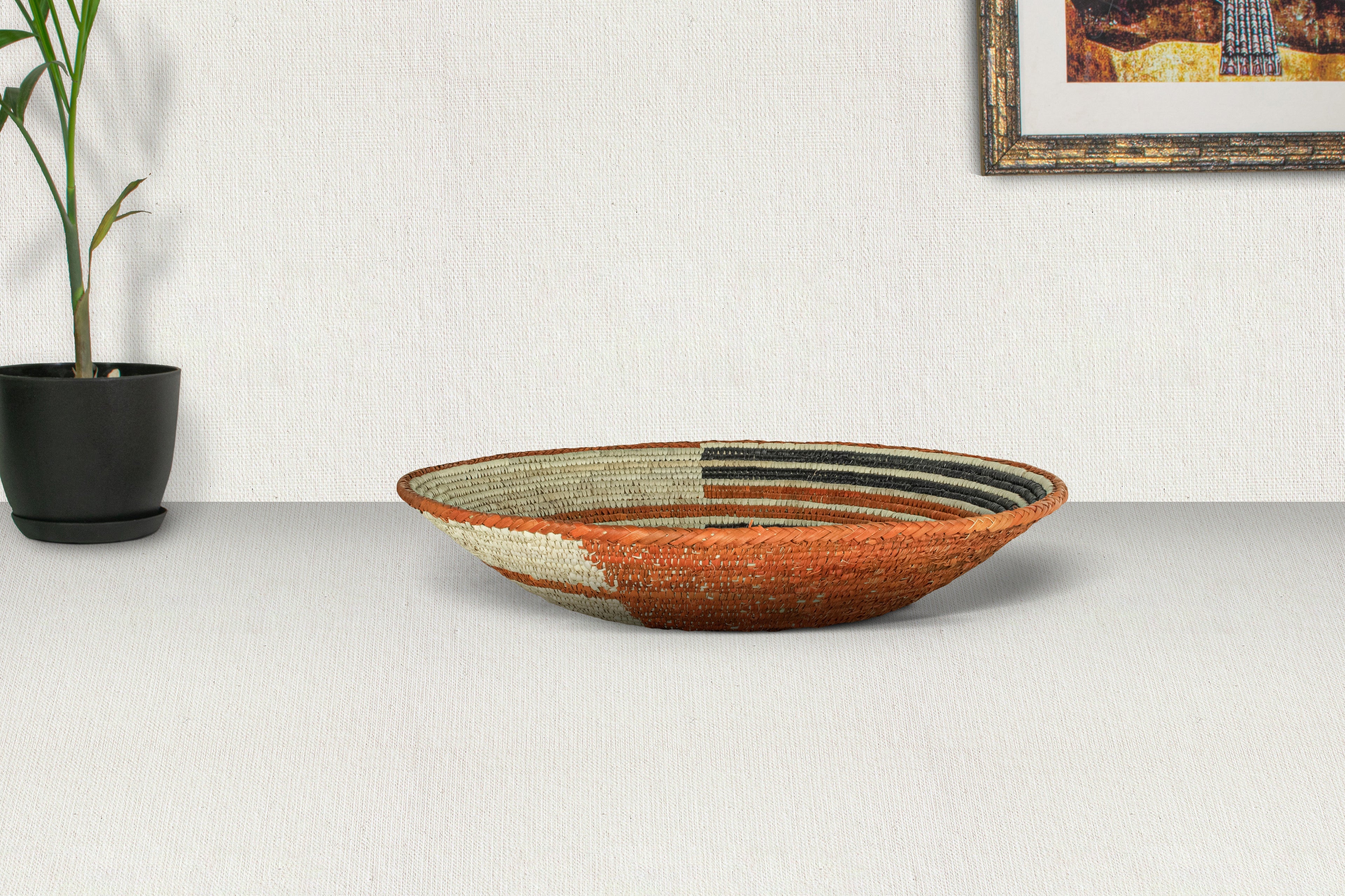 Burnt Sienna Circle Basket 14-inch BSK-156-15