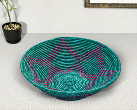 Green Pyramids Bowl Basket 22-Inch