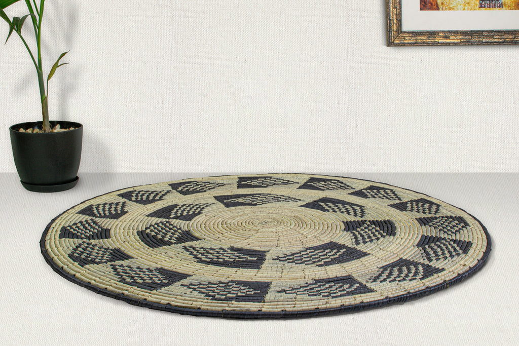 One-of-a-Kind | Feather Black 24" Flat Wall Basket - MT-1904-24
