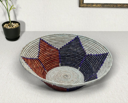 Segmented Desert Star Bowl Basket 22-Inch LBW-539-22