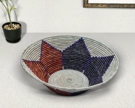 Segmented Desert Star Bowl Basket 22-Inch