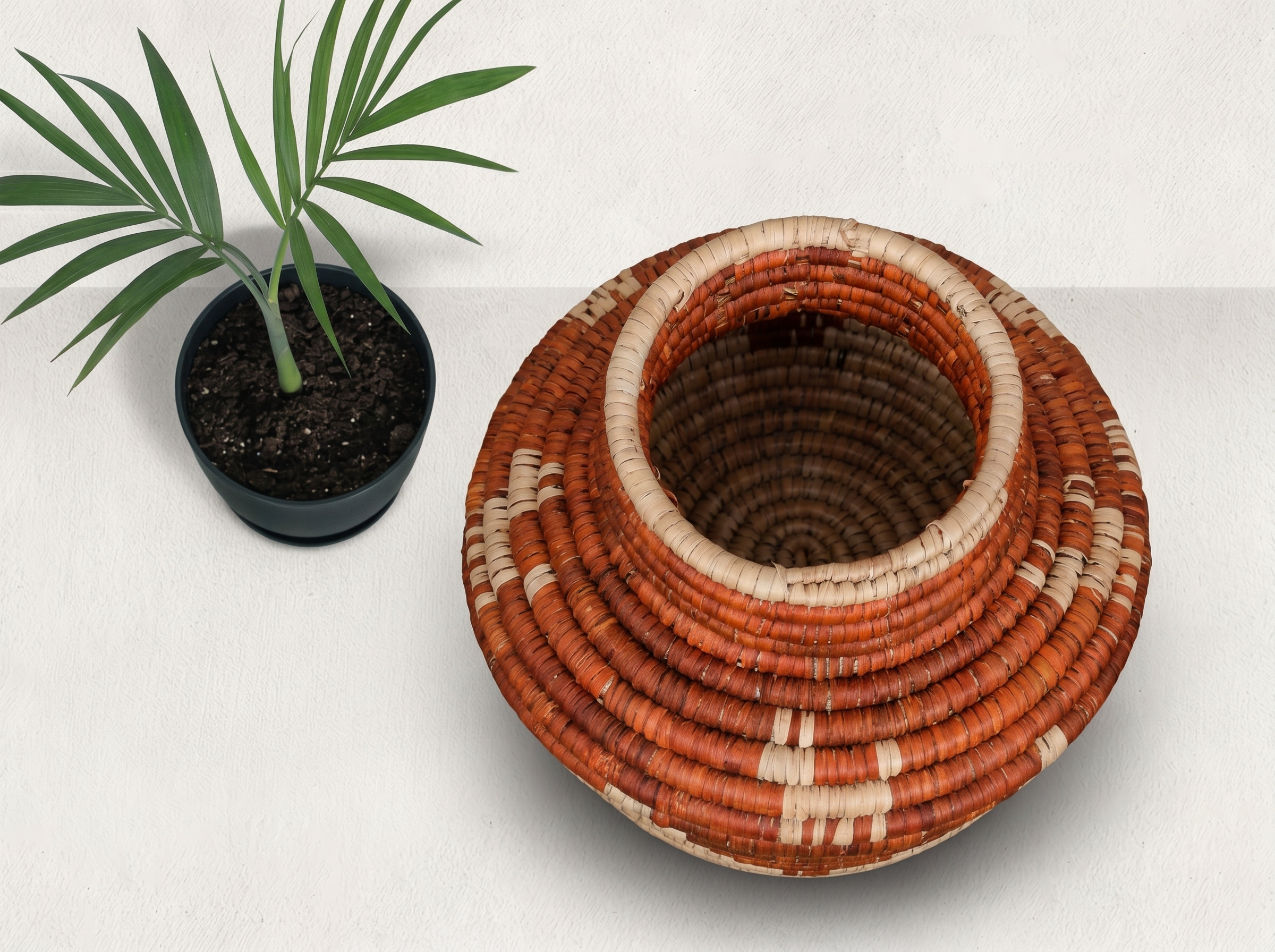 Rustic Figure Small Coiled Vase Potter