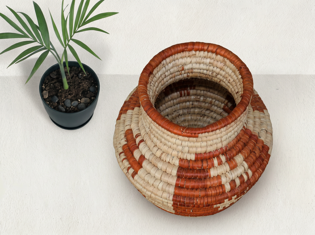 Orange Dog Orbit Coiled Vase
