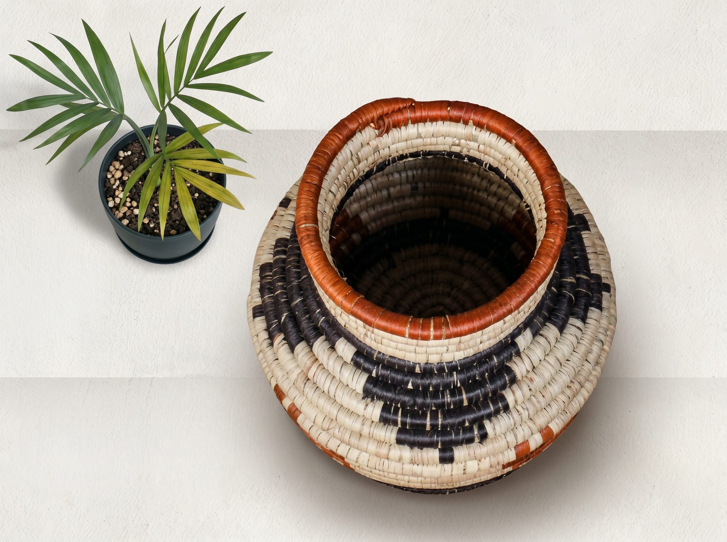 Tri-Layered Coiled Vase