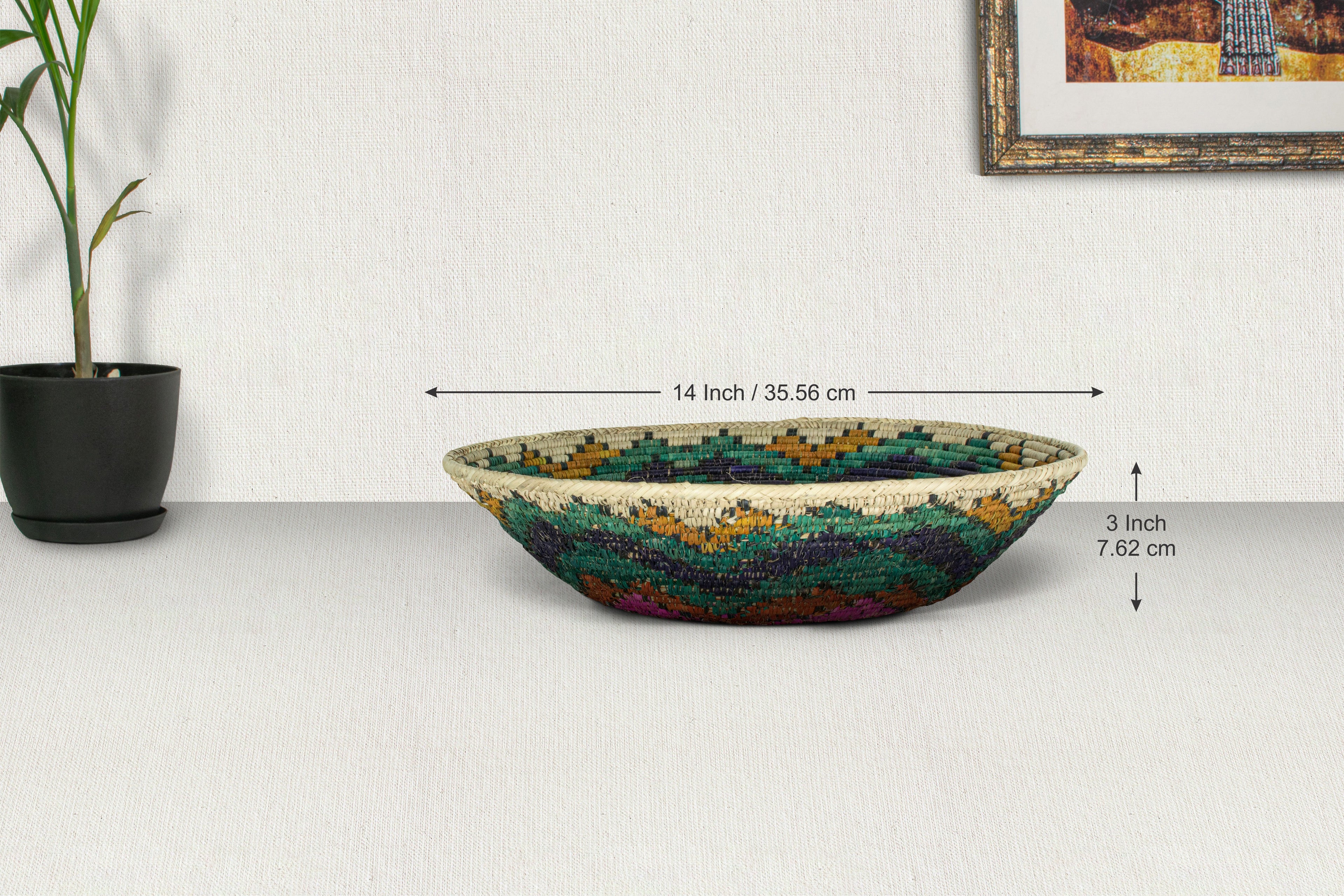 Multi Pyramids Bowl Basket 14-inch BSK-036-14