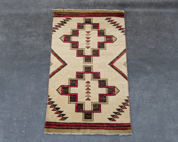 Eye Dazzler Navajo Inspired Hand-Knotted Carpet - 5x3 ft