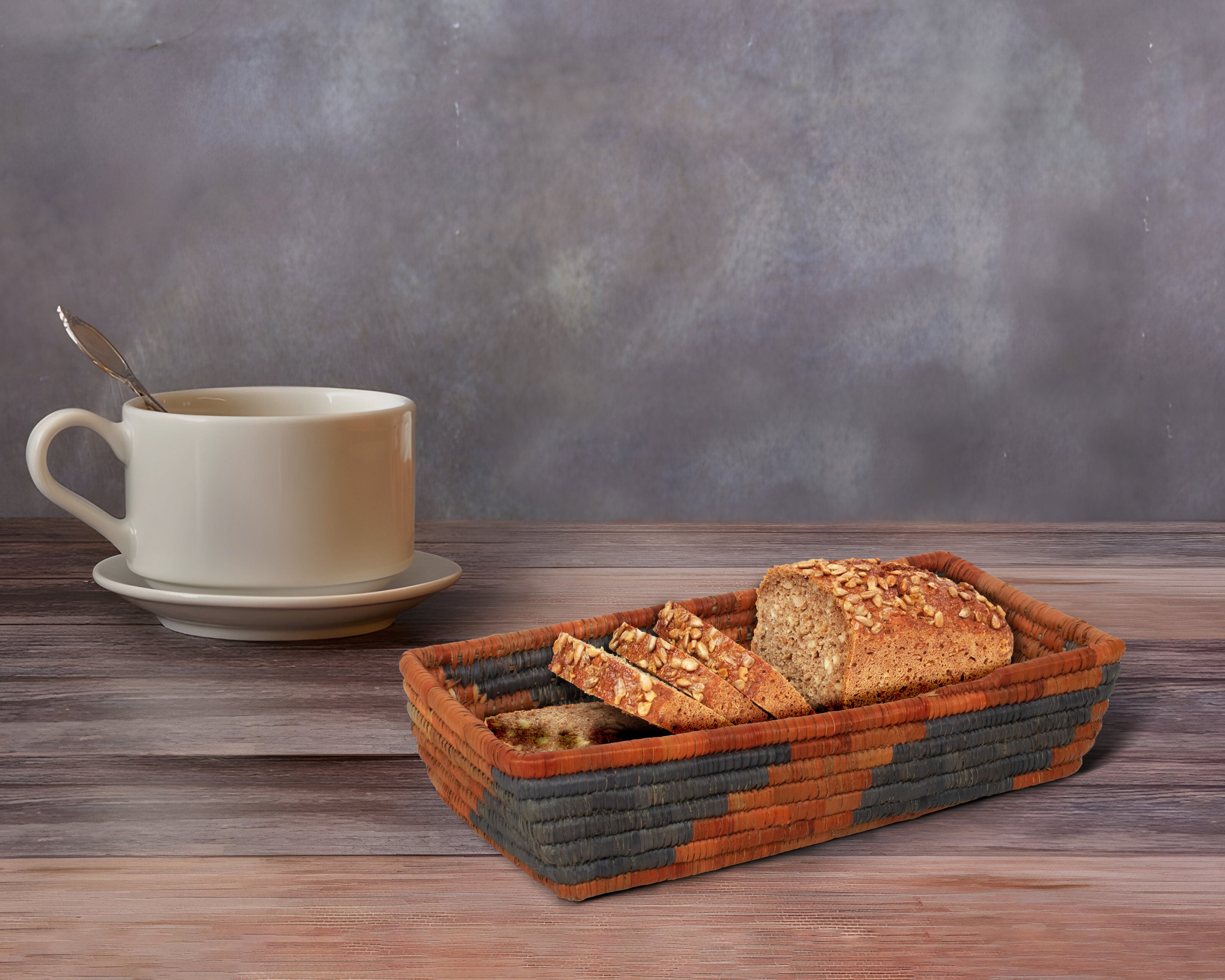 Waves Black Woven Spoon Basket SB-1703-10