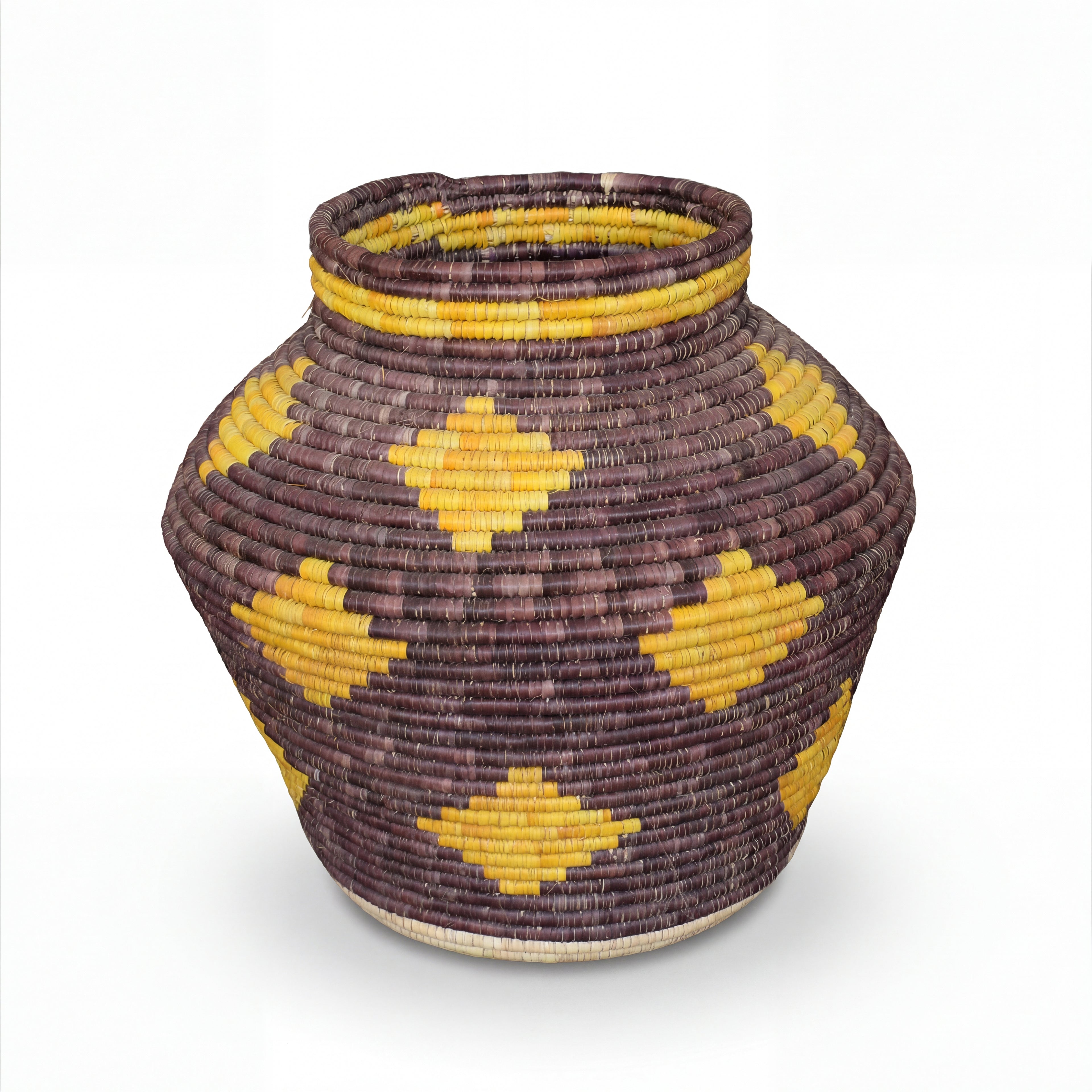 Golden Plum Diamond Potter Vase