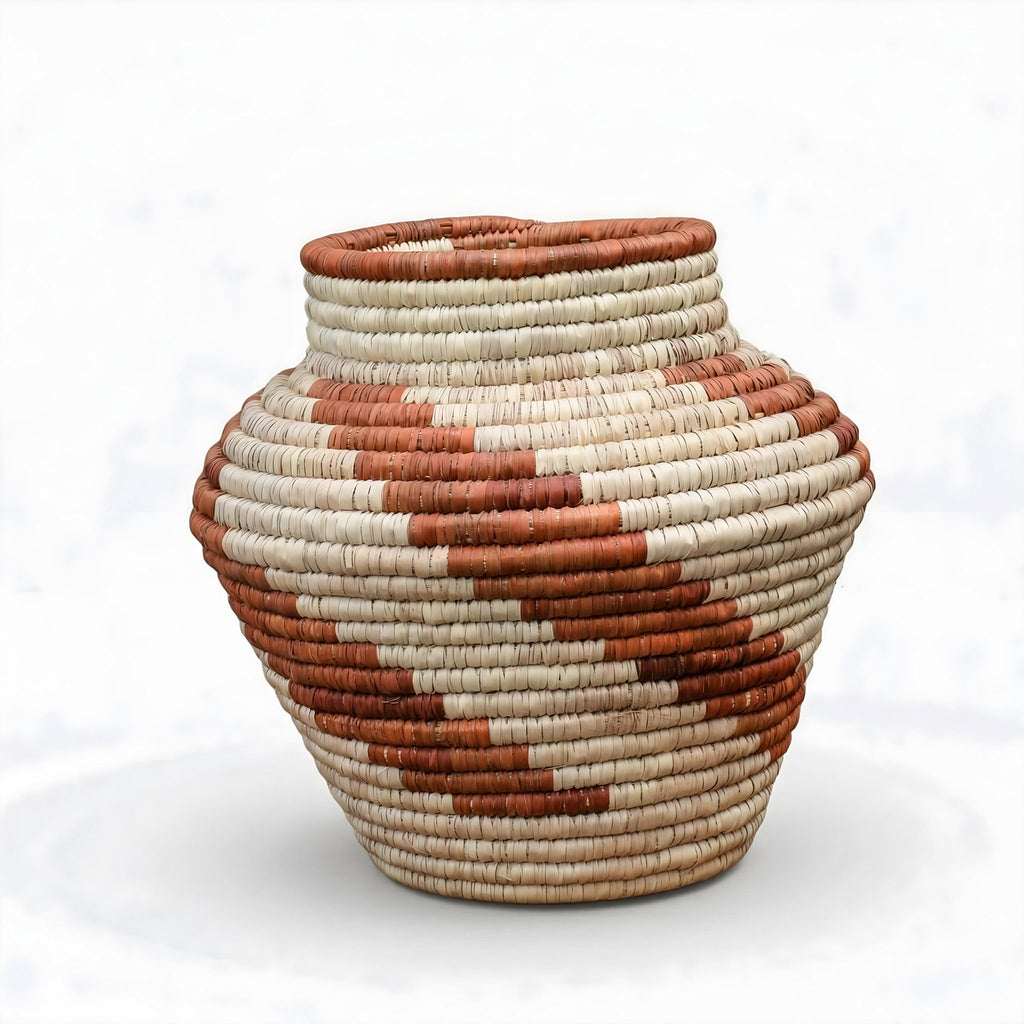 Blush Cream Diamond Potter Vase