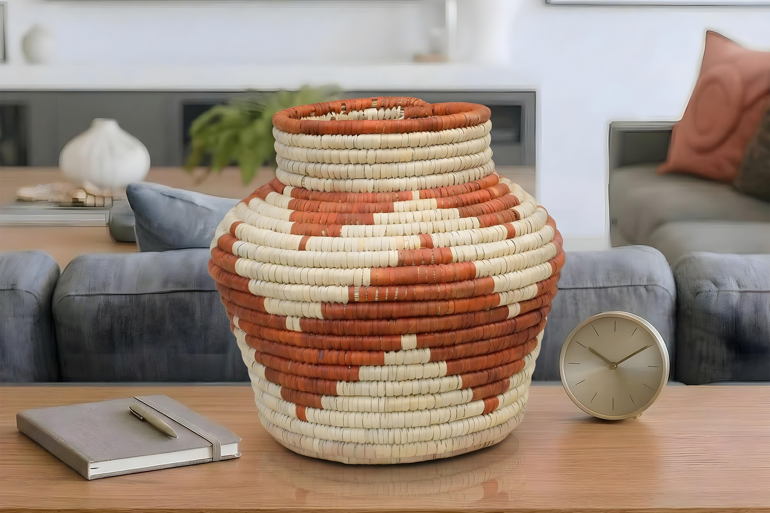 Terracotta Waves Potter Basket