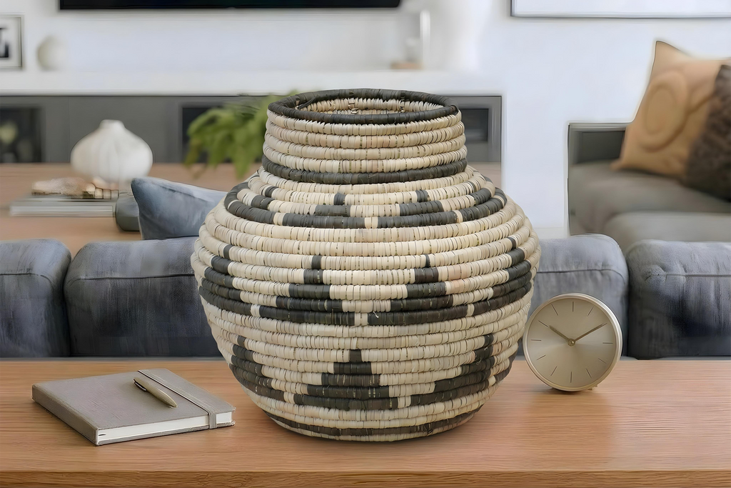 Charcoal Japandi Potter Vase