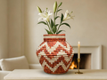 Terracotta Diamond Potter Vase II