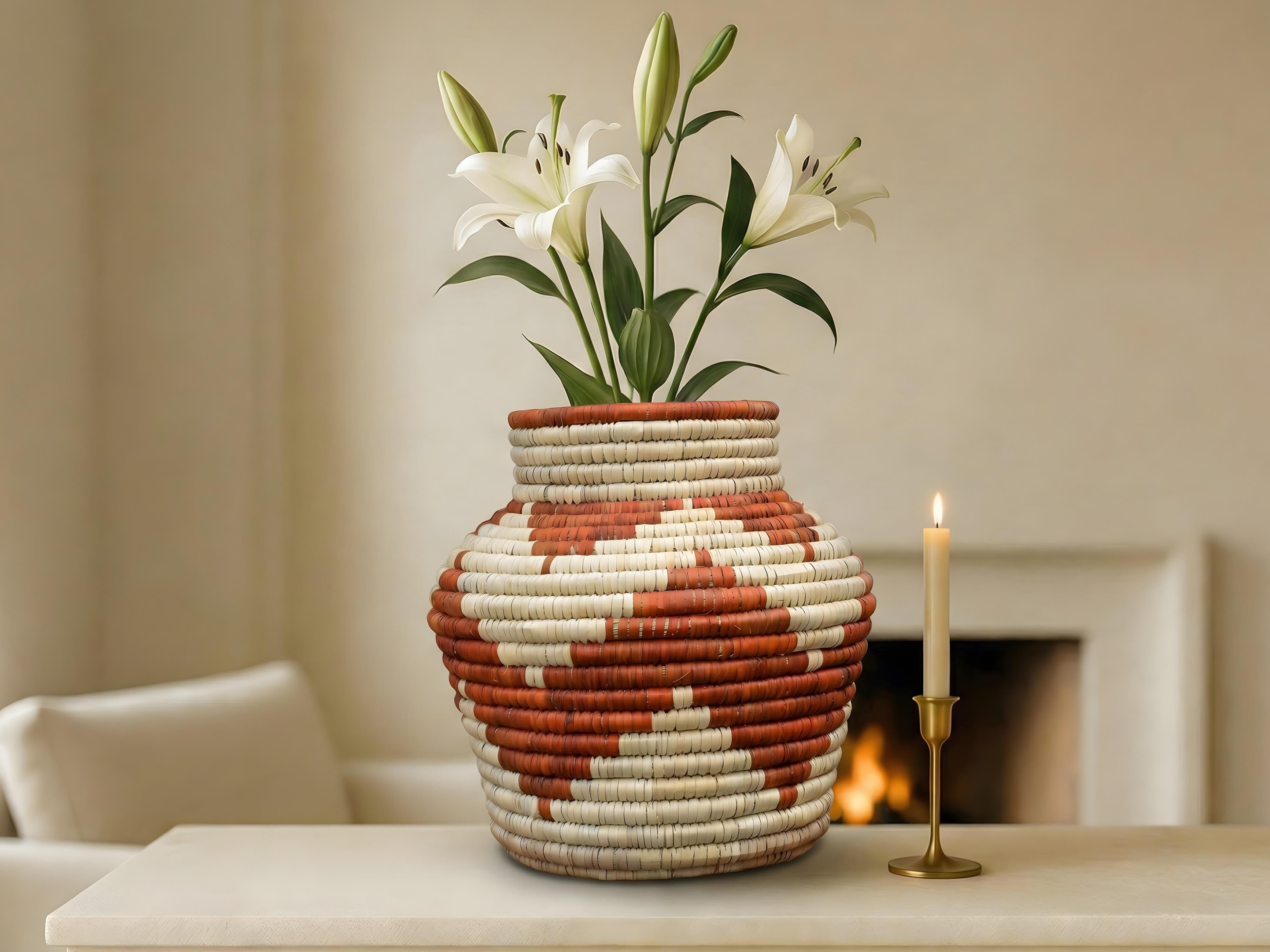 Terracotta Waves Potter Basket