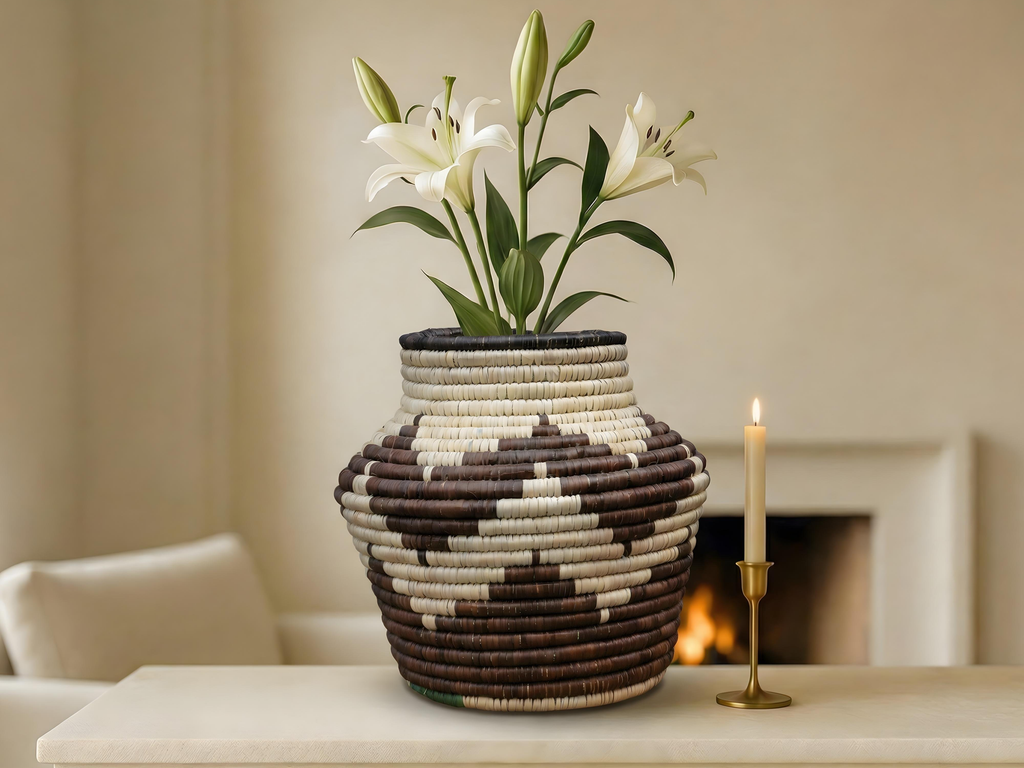 Chocolate Diamond Potter Vase