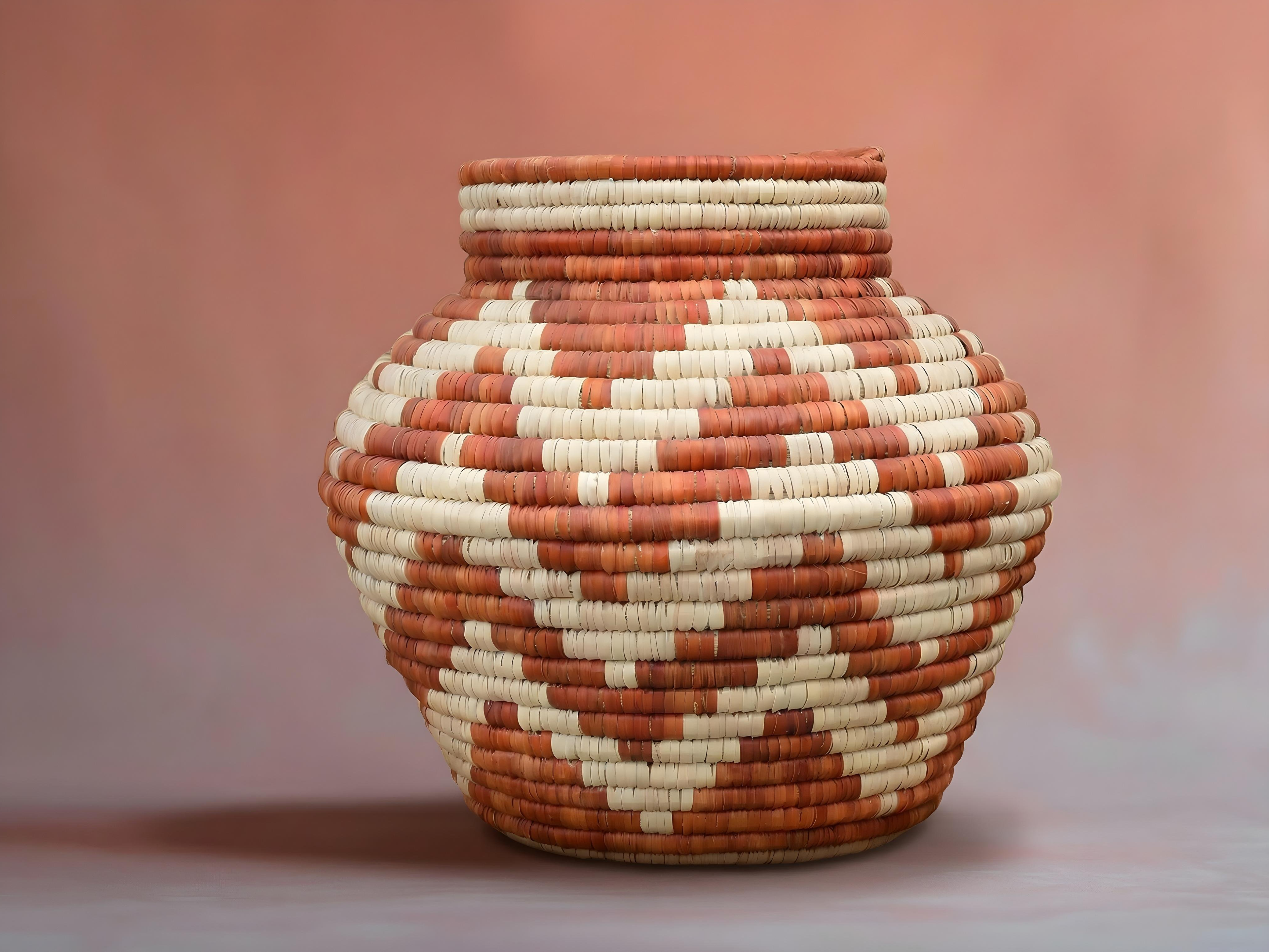 Terracotta Diamond Potter Basket
