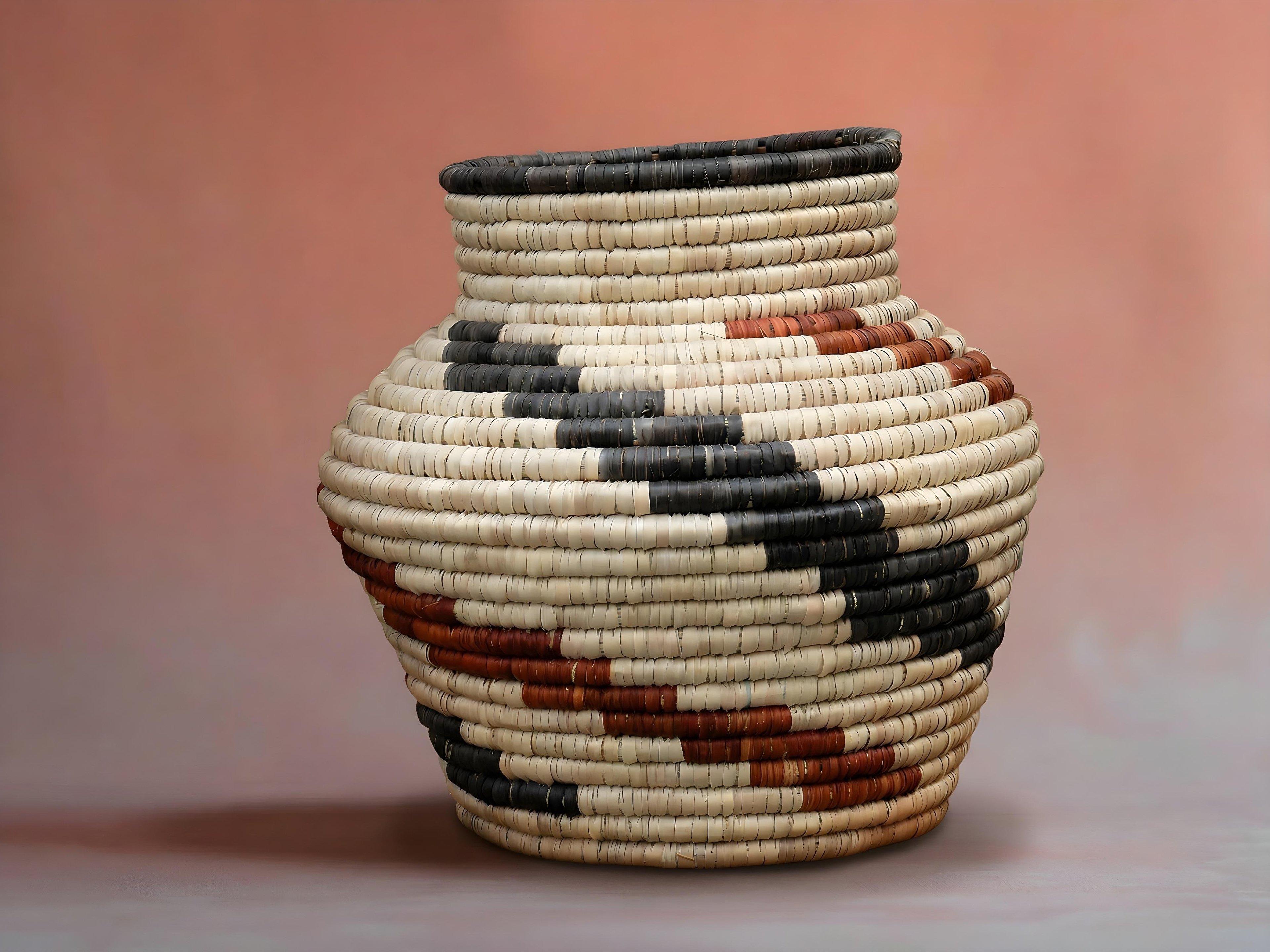 Diagonal Chevrons Potter Vase