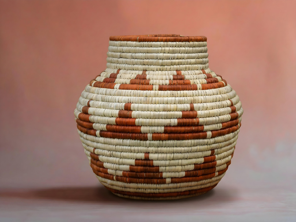 Terracotta Arrow Chevron Potter Vase