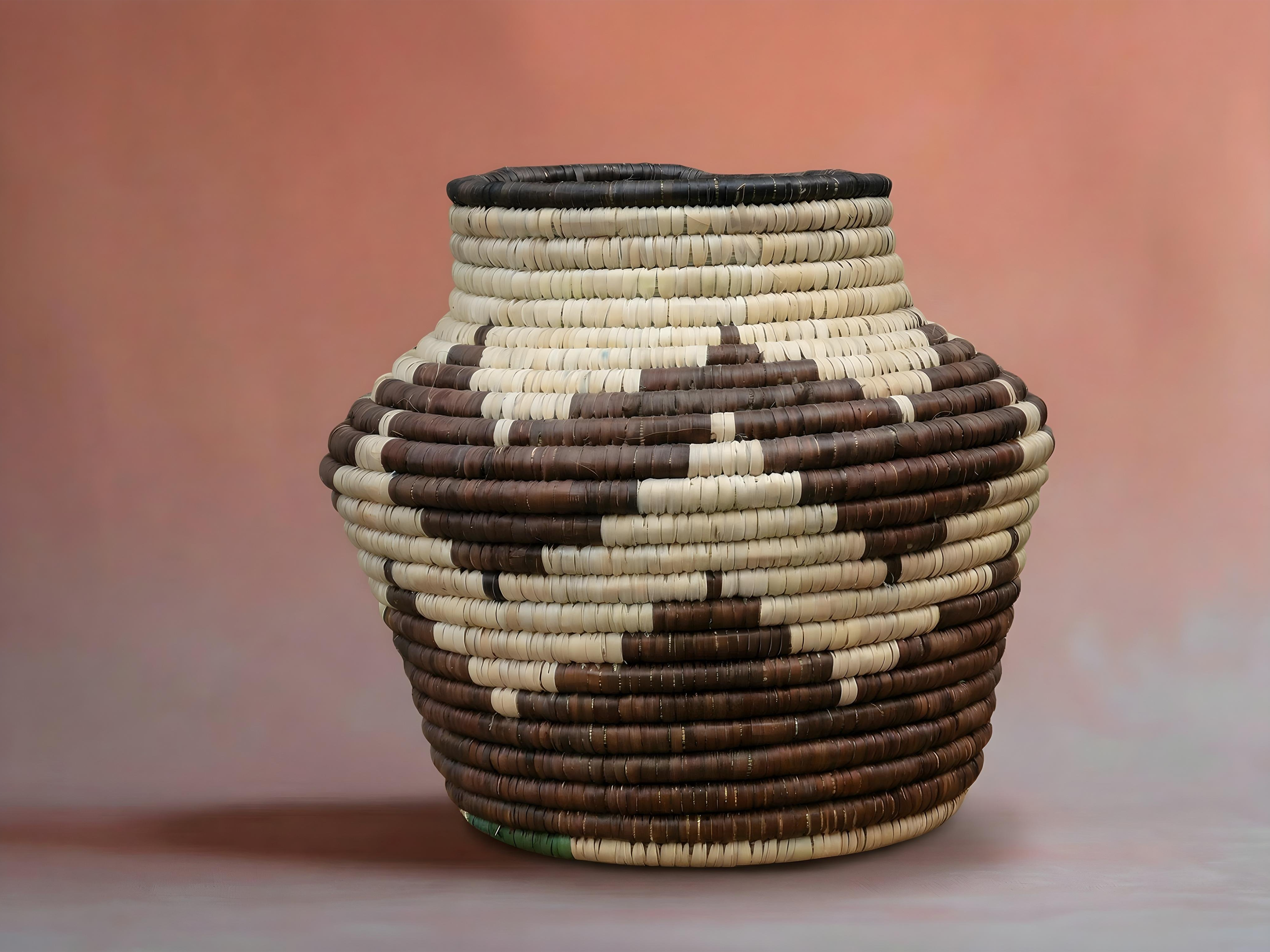 Chocolate Brown Diamond Potter Basket