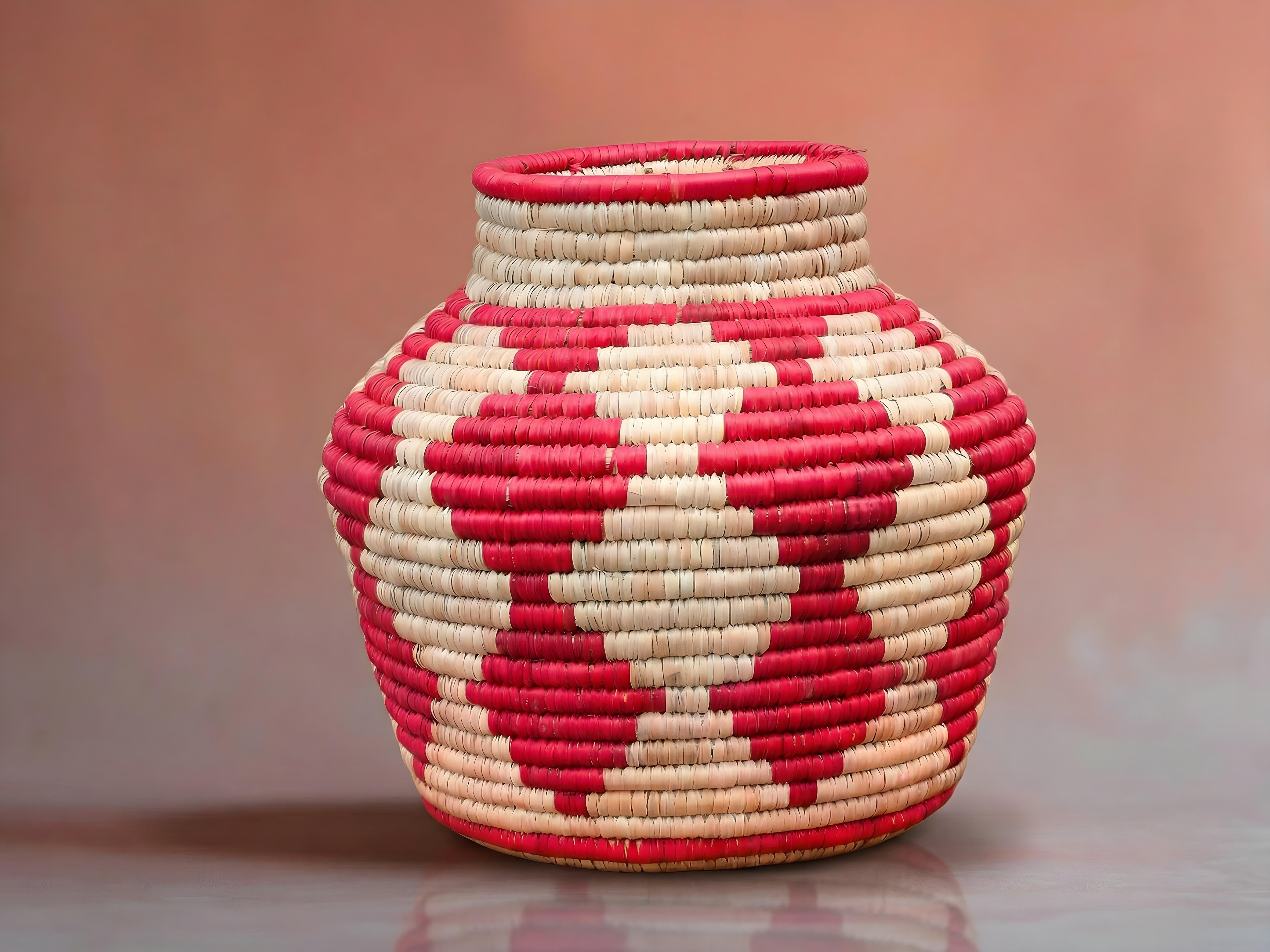 Cherry Red Diamond Potter Basket