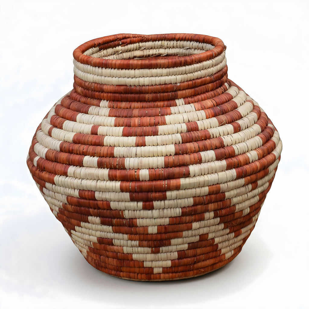 Terracotta Diamond Potter Vase II