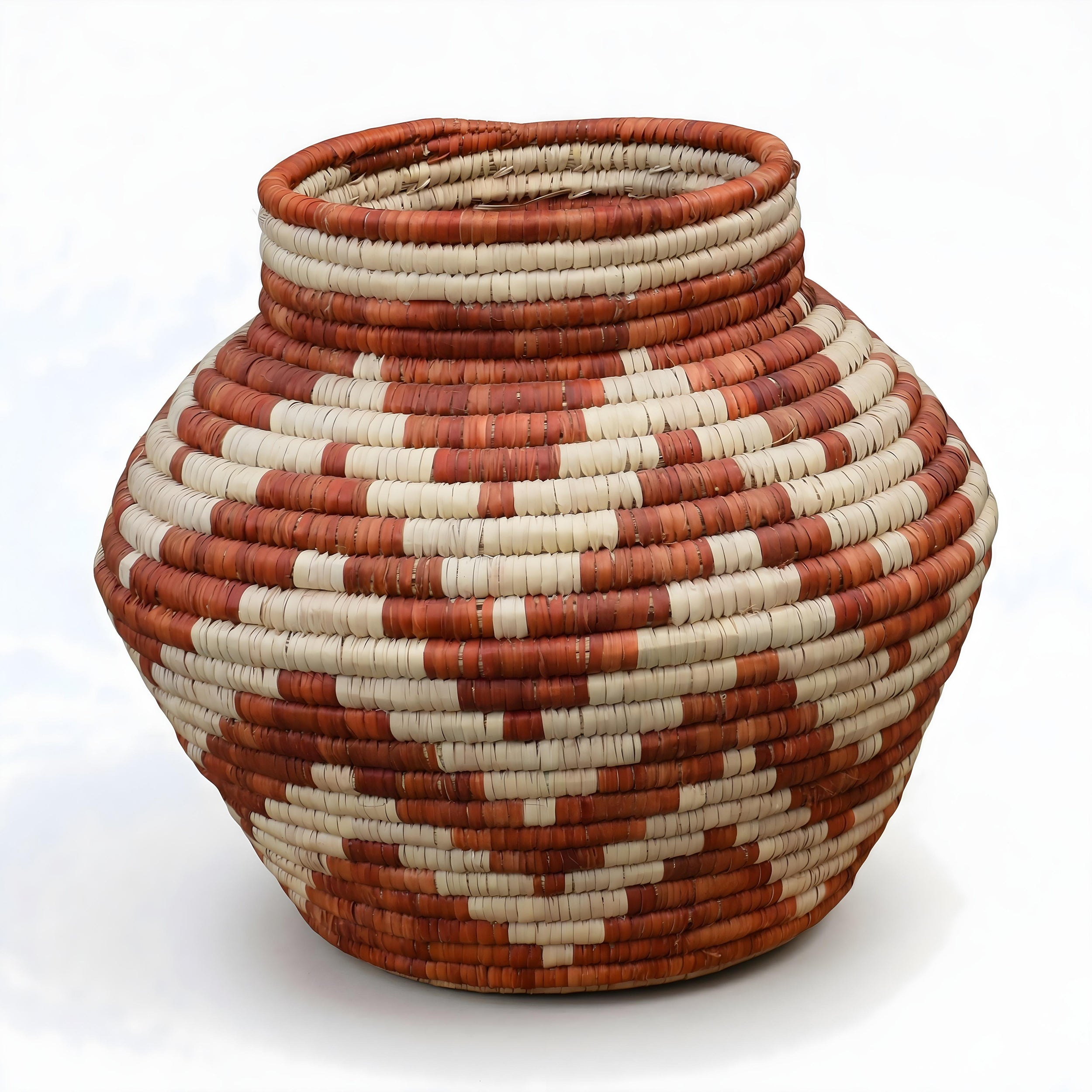 Terracotta Diamond Potter Vase II