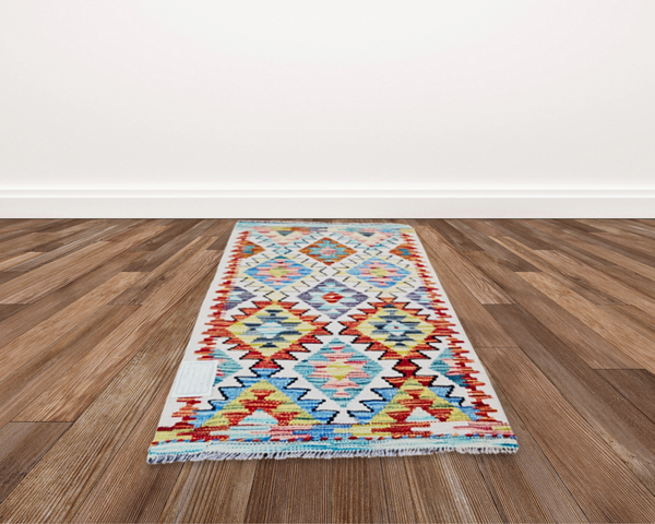 Small-Afghan Kilim Rug 3x2ft Approx.