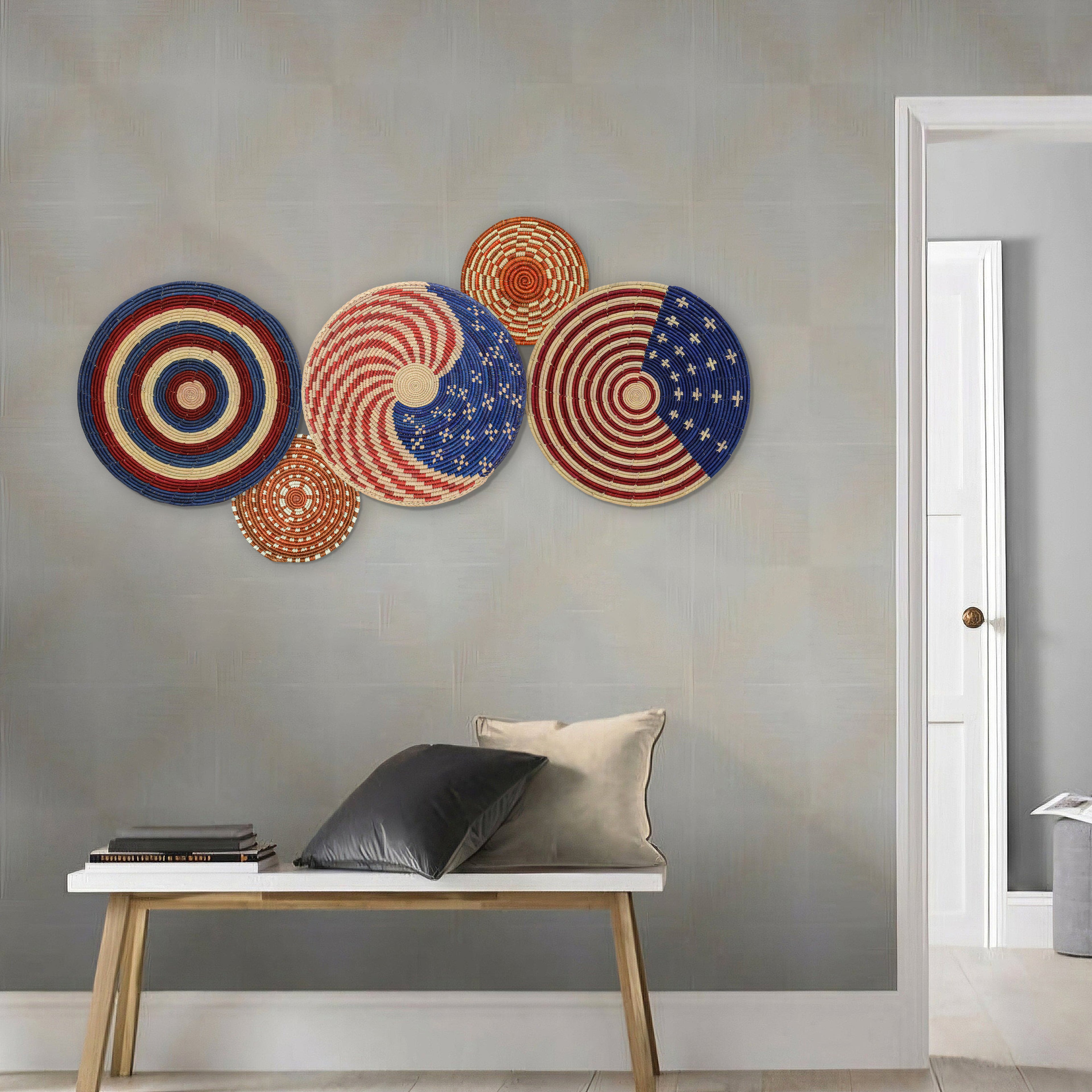 Patriotic Wall Basket Set of 5