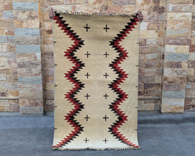 Eye Dazzler Navajo Inspired Hand-Knotted Carpet - 3x5 ft