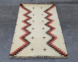 Eye Dazzler Navajo Inspired Hand-Knotted Carpet - 3x5 ft