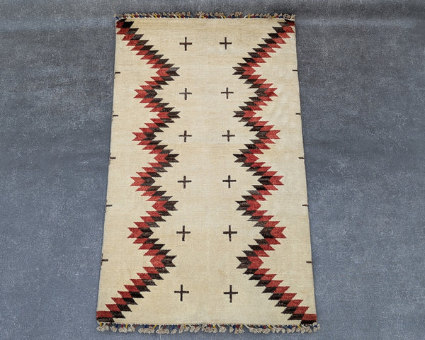 Eye Dazzler Navajo Inspired Hand-Knotted Carpet - 3x5 ft