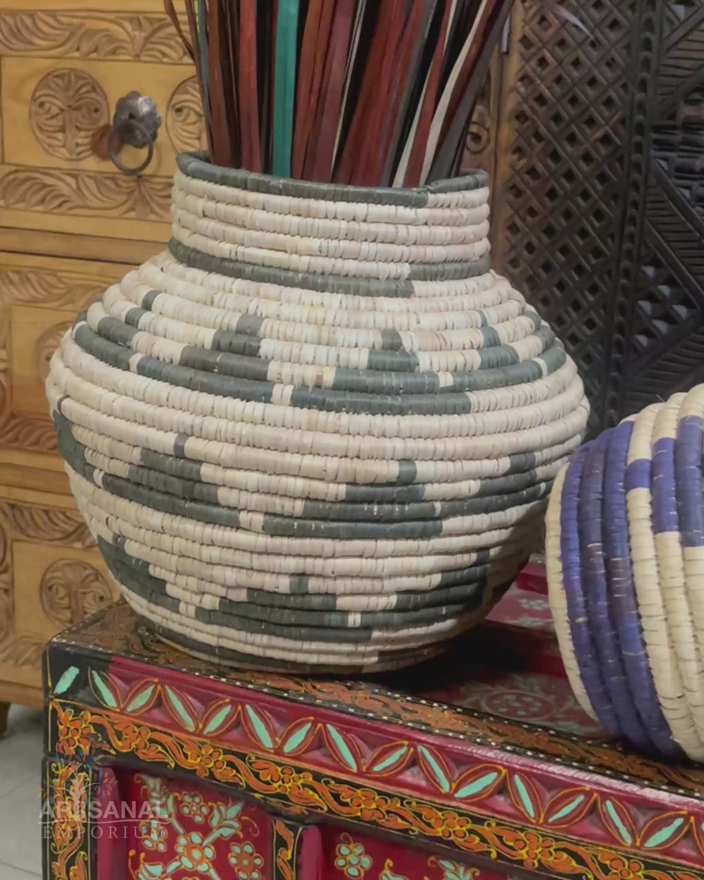 Charcoal Japandi Potter Vase