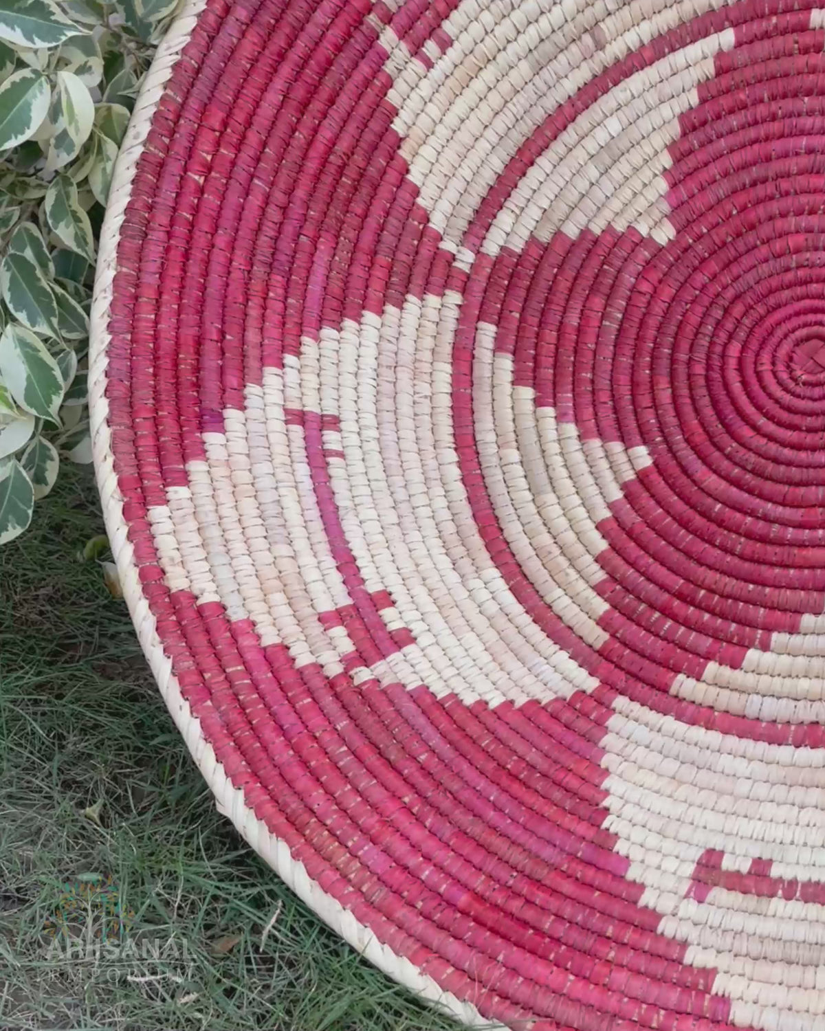 28" Dia Crimson Dogs Statement Wall Basket
