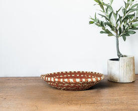 Earthen Speckle Brown Bowl Basket 8-inch