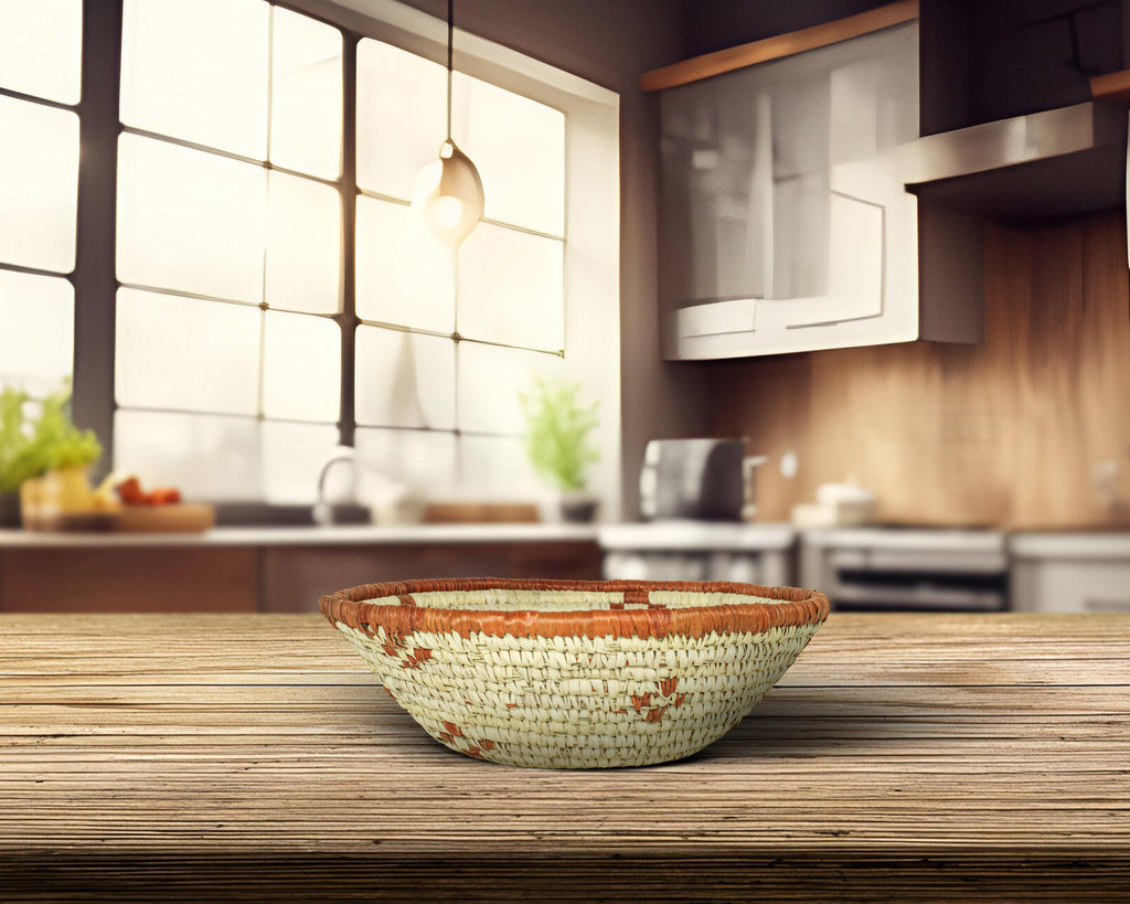 Concentric Rhythm Red Bowl Basket 8-inch LBW-407-7