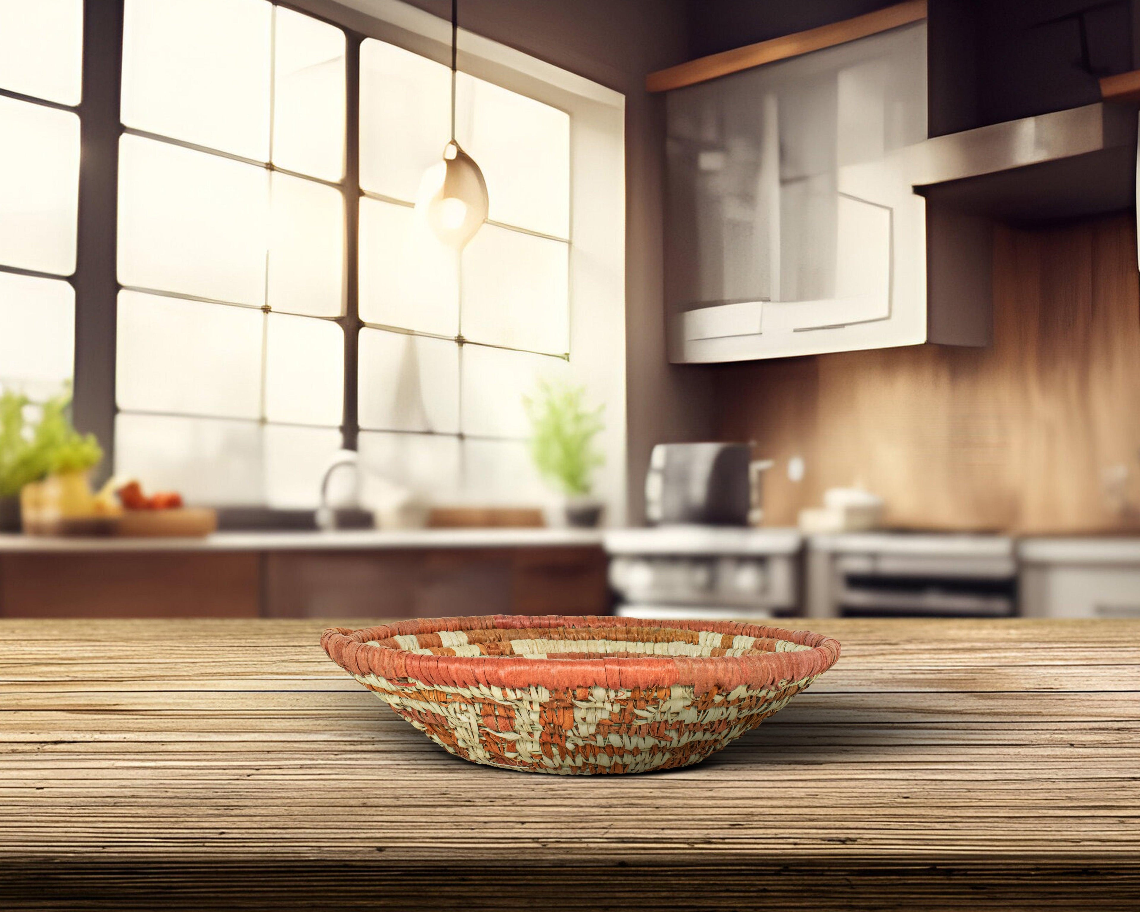 Geometric Path Red Bowl Basket 8-inch LBW-405-7