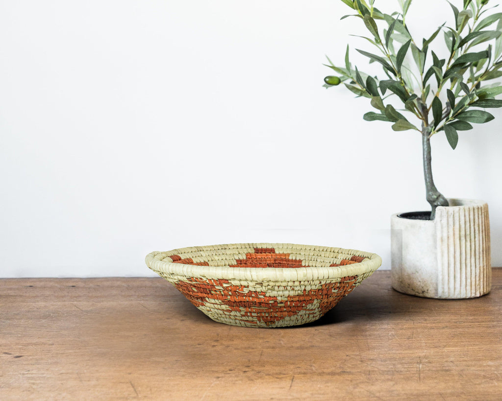 Spiked Bloom Brown Bowl Basket 8-inch LBW-447-7