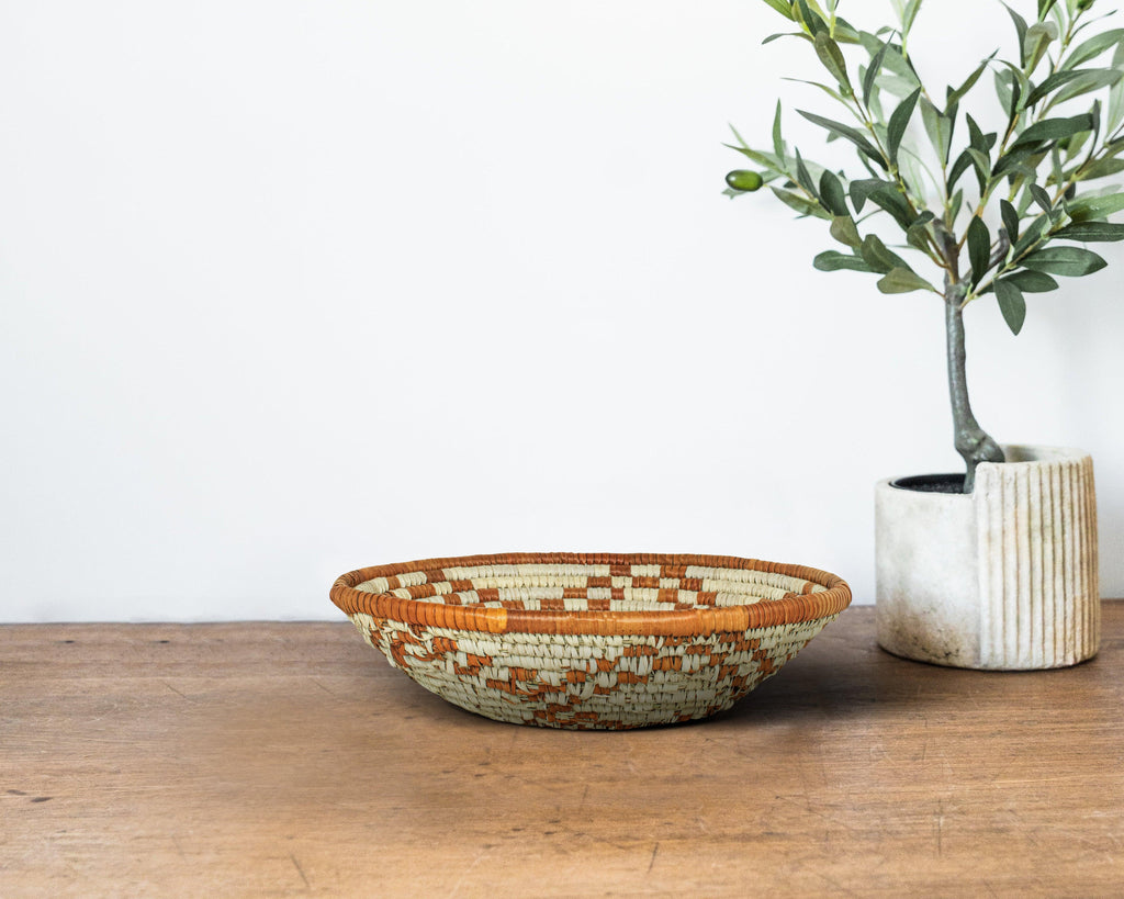 Zenithia Brown Bowl Basket 8-inch LBW-452-7 A