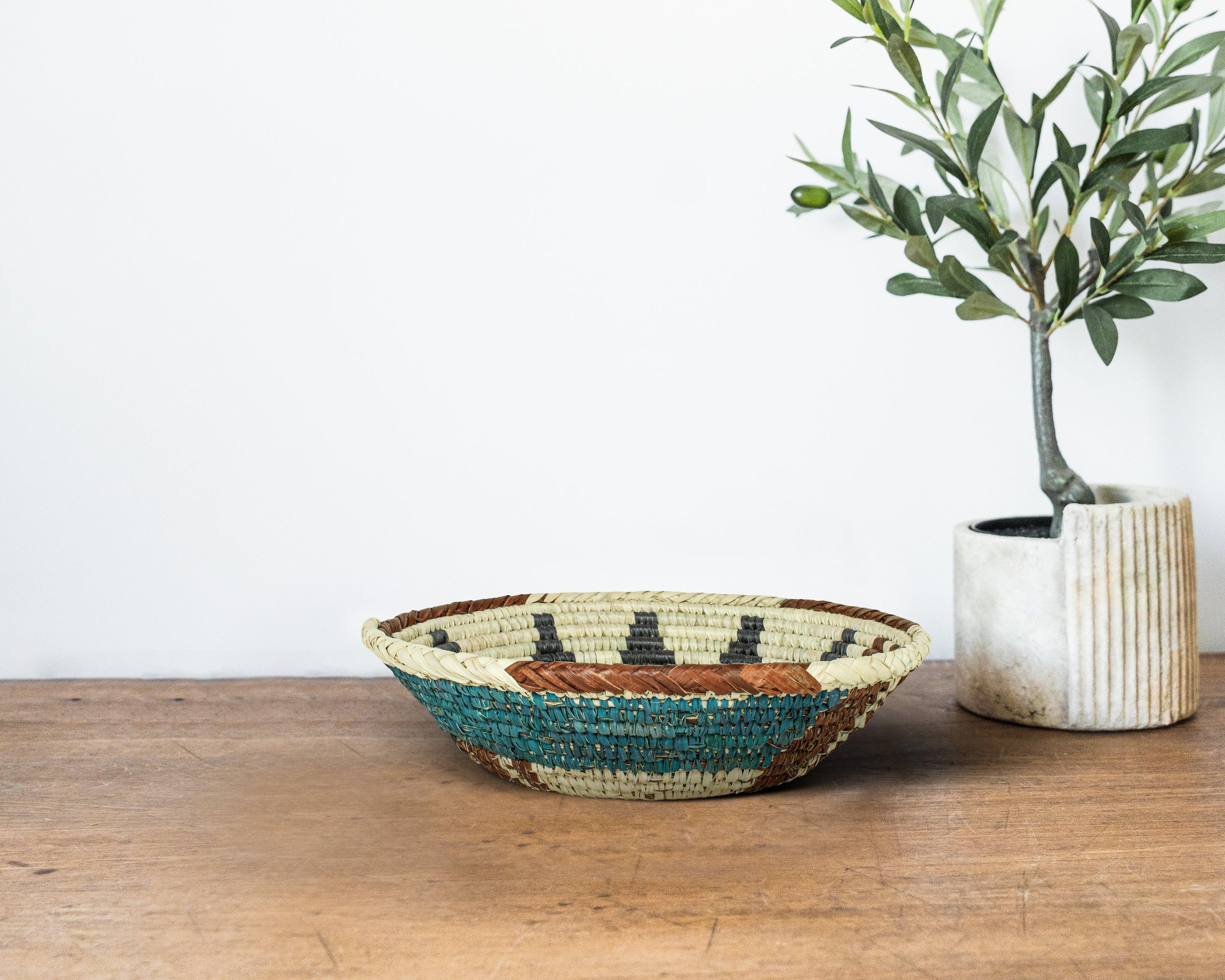 Kaleidia Brown Bowl Basket 8-inch LBW-453-7 B