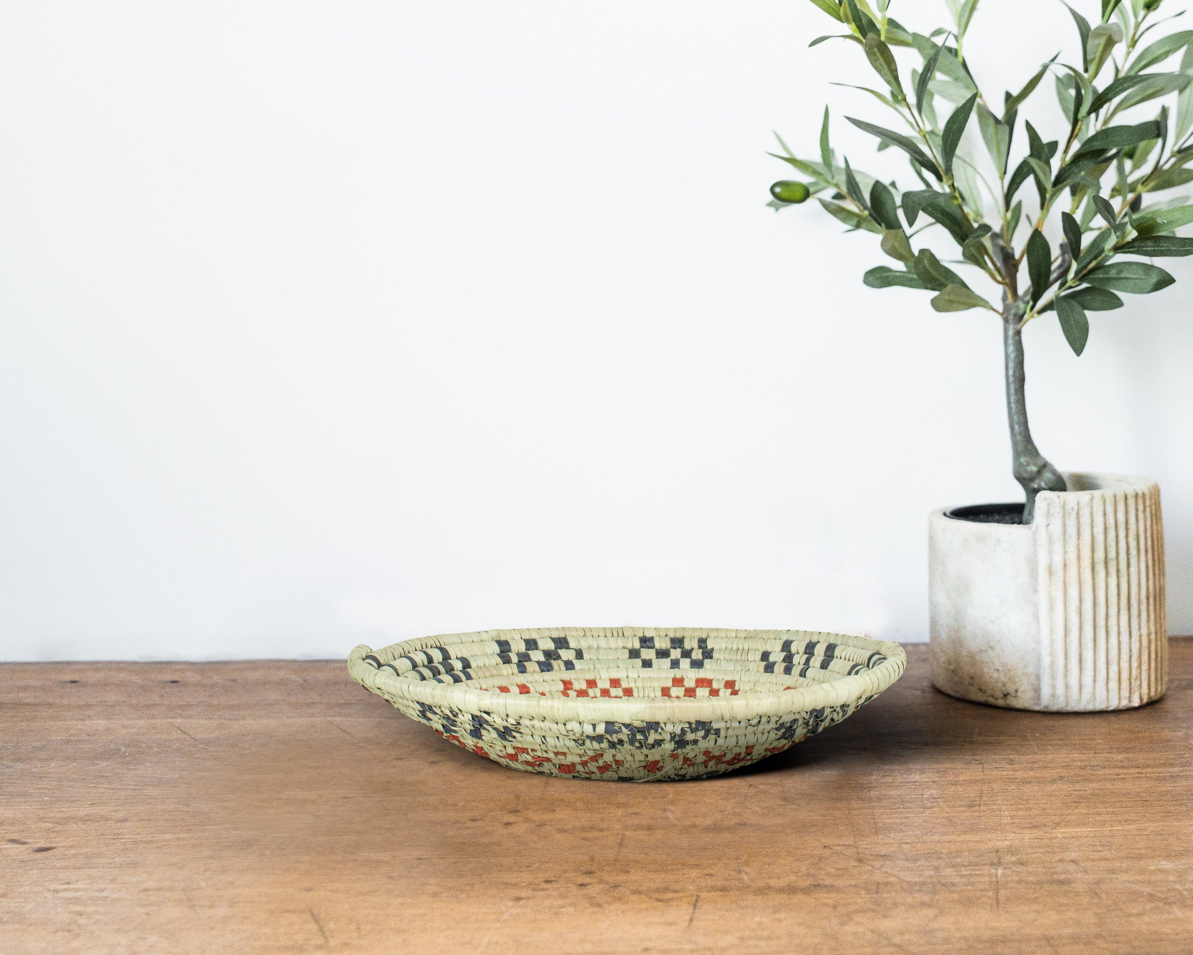 Fossil Swirl Multicolor Bowl Basket 8-inch LBW-450-7