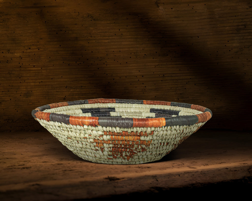 Canyon Echoes White Bowl Basket 8-inch LBW-462-7