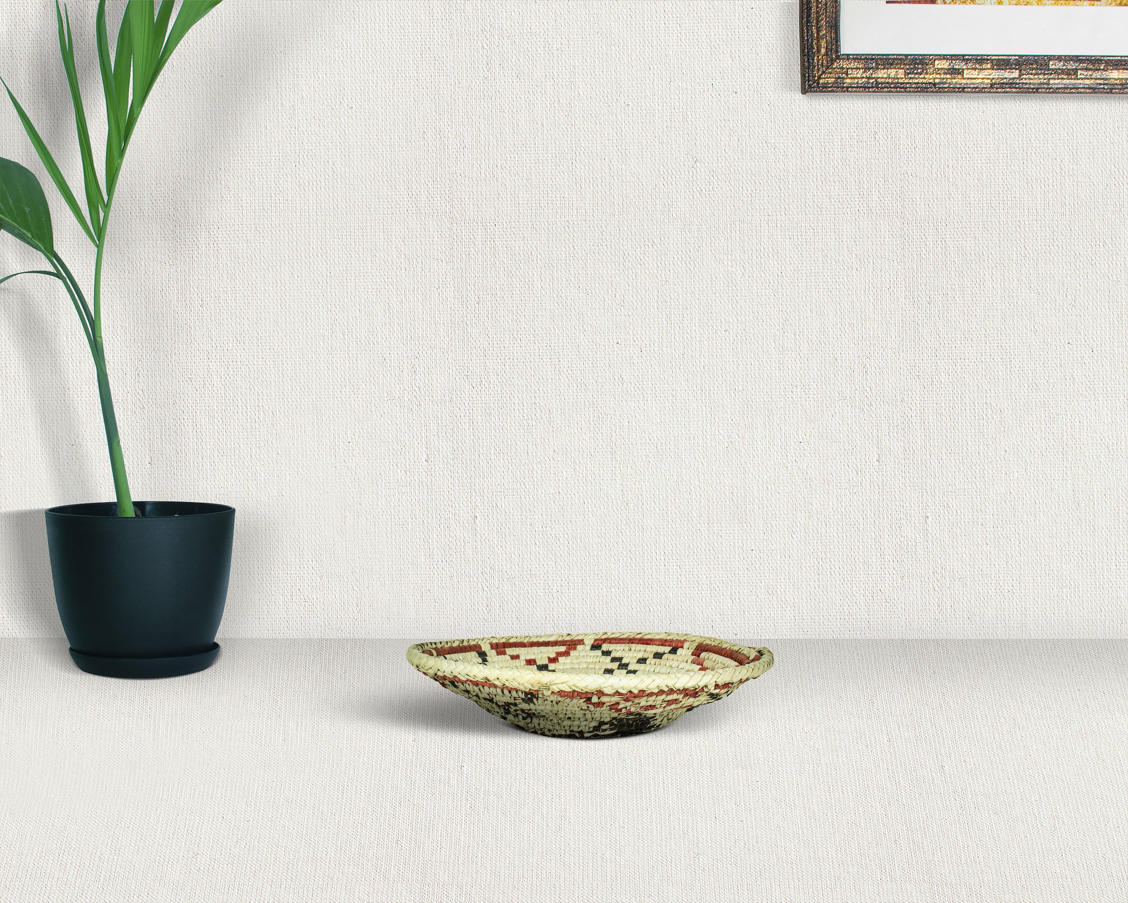 Four Point Star Black Bowl Basket 8-inch LBW-408-7